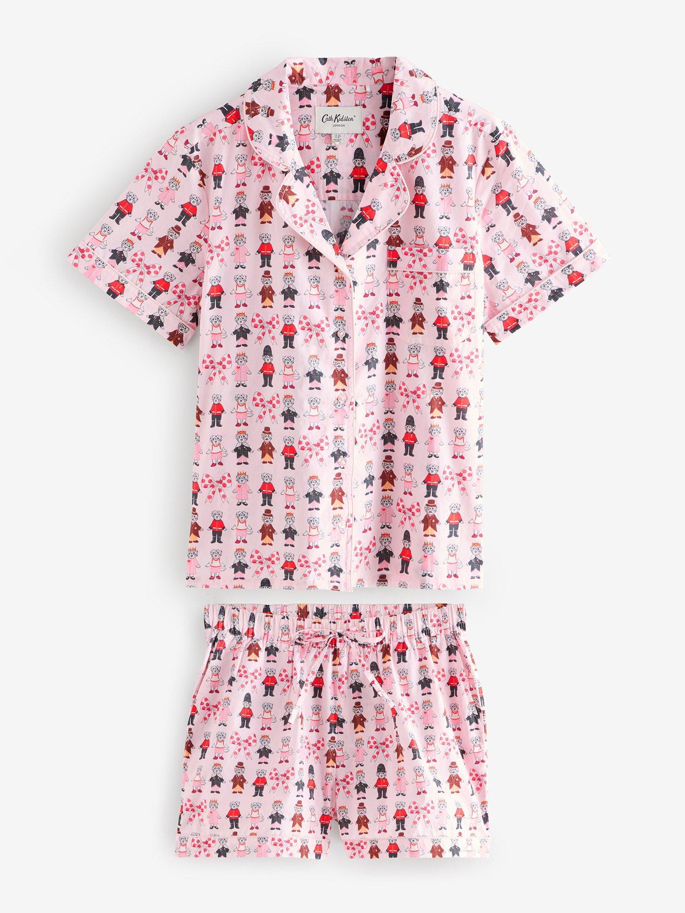 undefined London Dogs 100% Cotton Short Pyjama Set - Pink