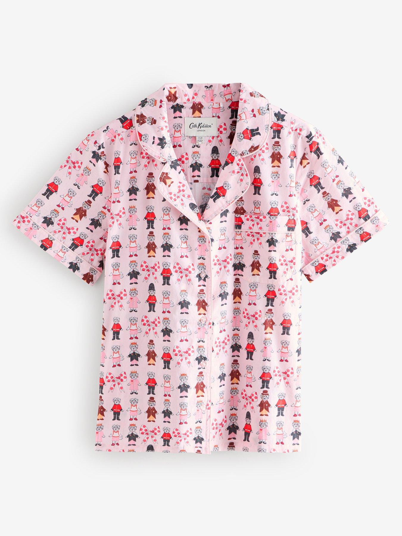 Image 2 of 3 of Cath Kidston London Dogs 100% Cotton Short Pyjama Set - Pink