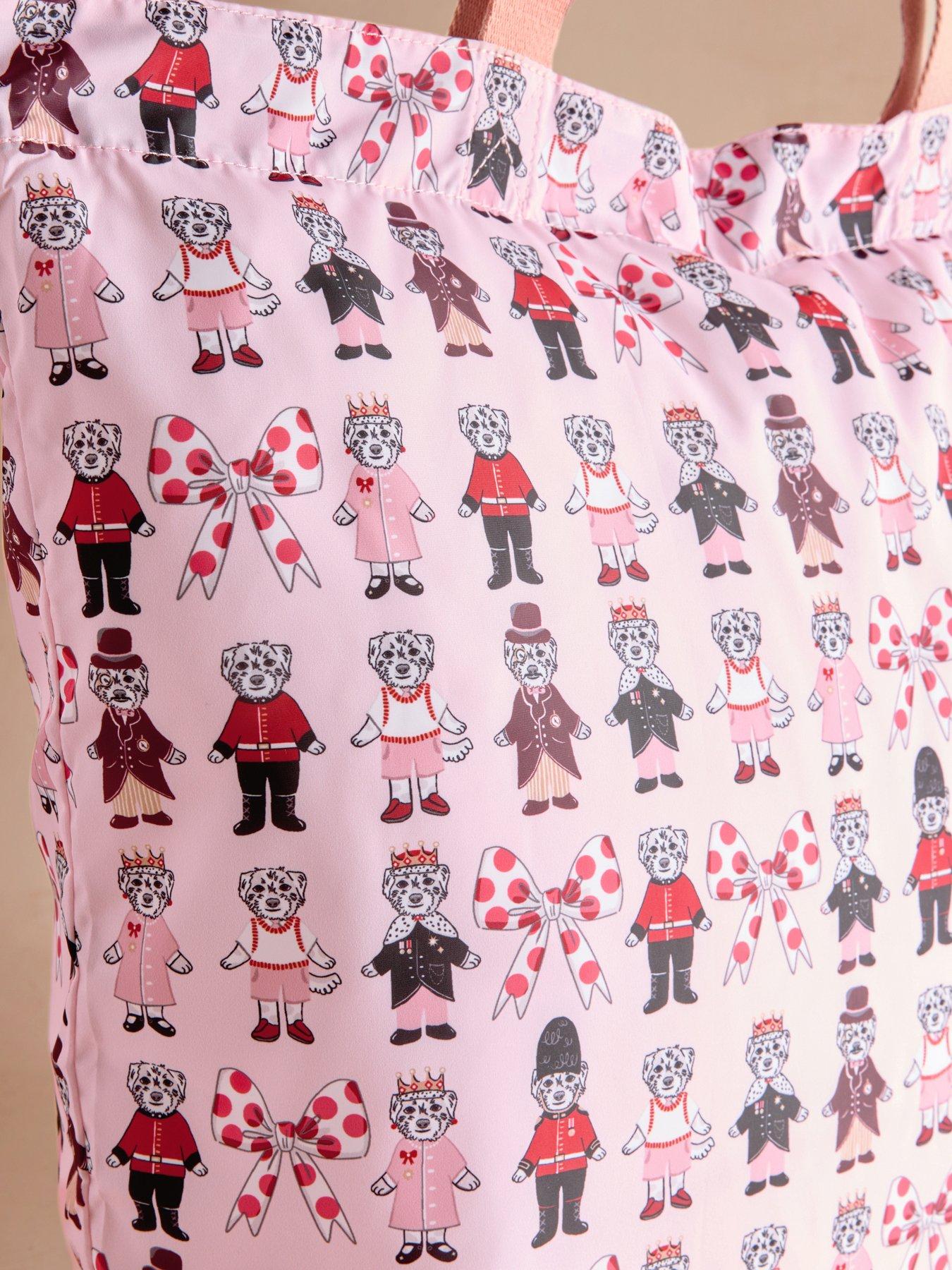 Image 2 of 4 of Cath Kidston London Dogs Large Foldaway Tote Bag - Pink
