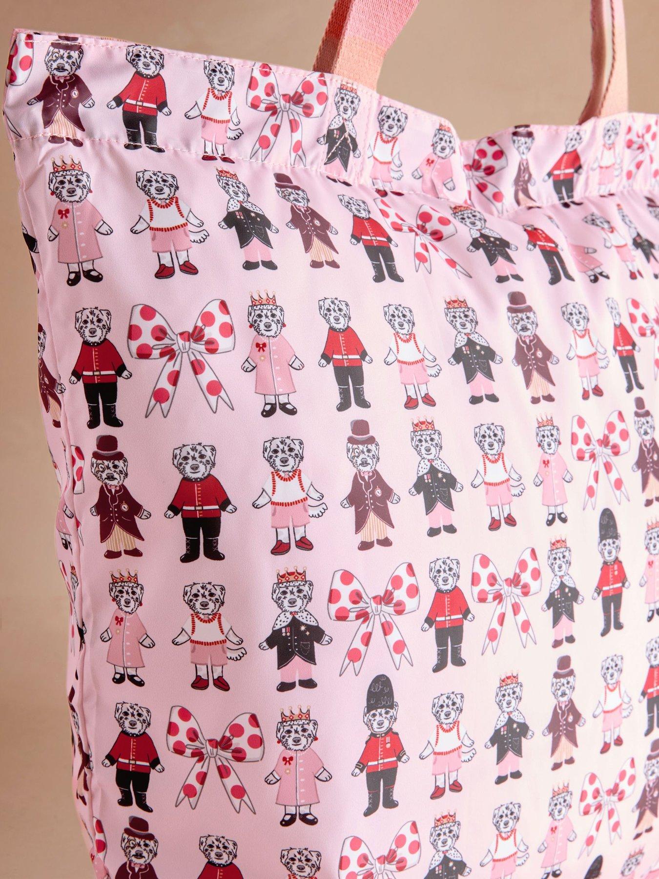 Image 4 of 4 of Cath Kidston London Dogs Large Foldaway Tote Bag - Pink