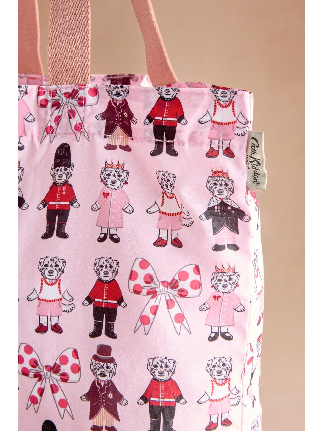 Image 3 of 3 of Cath Kidston London Dogs Foldaway Tote Bag - Pink