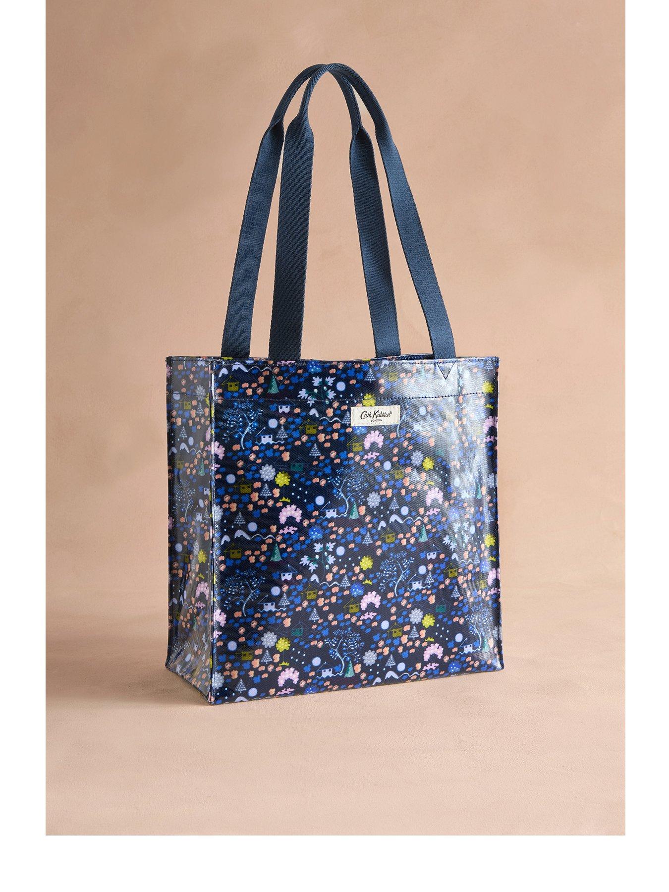 Cath Kidston Tiny Town Print Medium Tote Book Bag - Navy