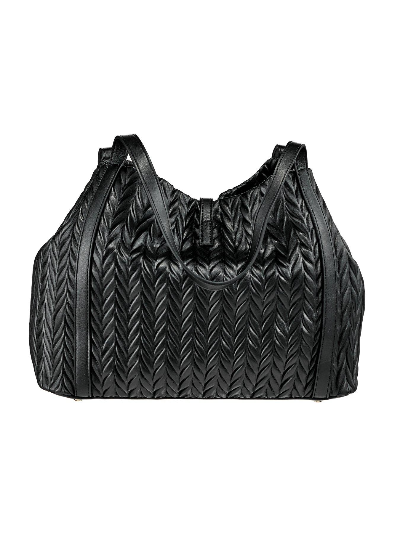  image of valentino-fania-nero-quilted-chevron-shoulder-bag-black