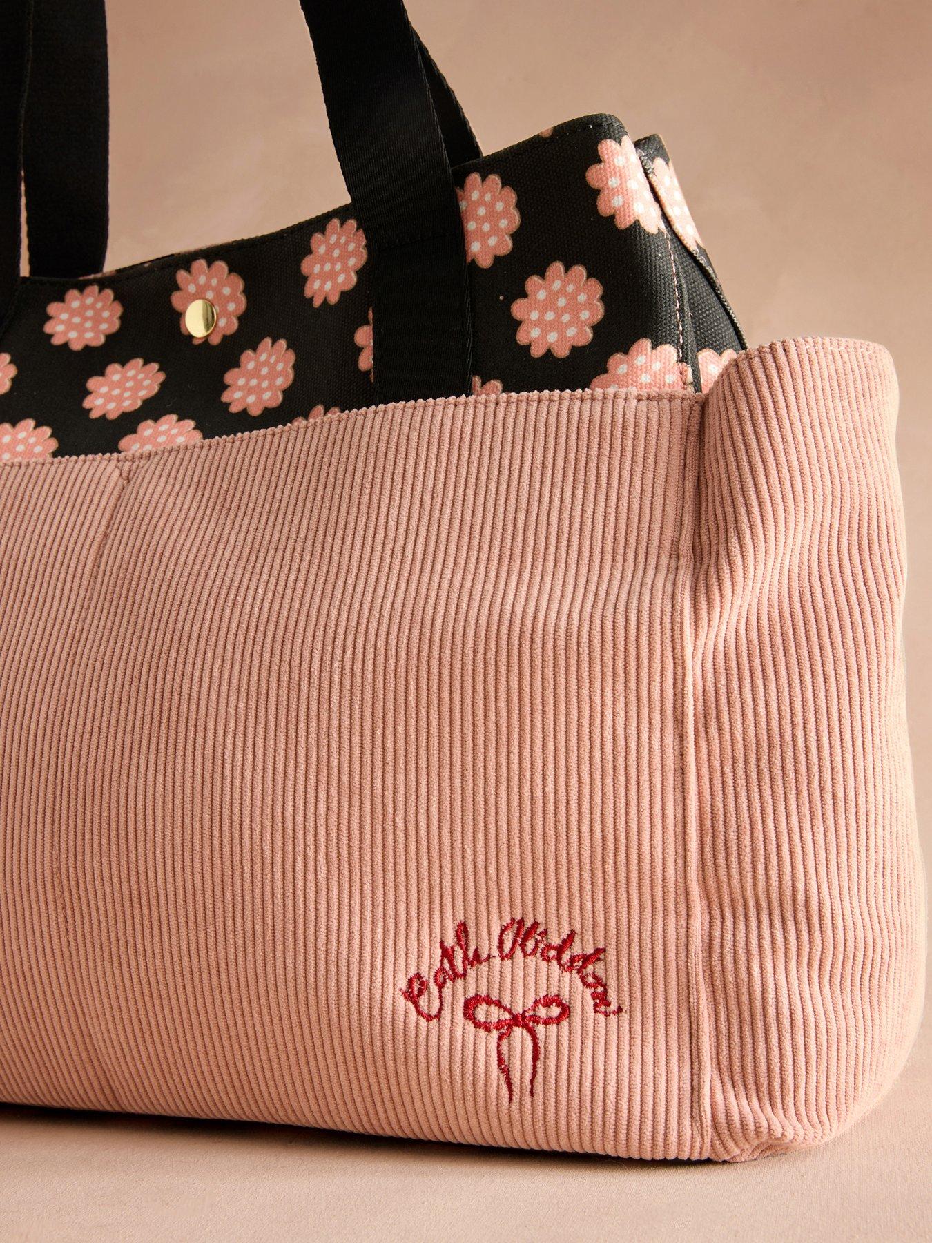 back image of cath-kidston-posey-spot-boxy-cord-tote-bag-black