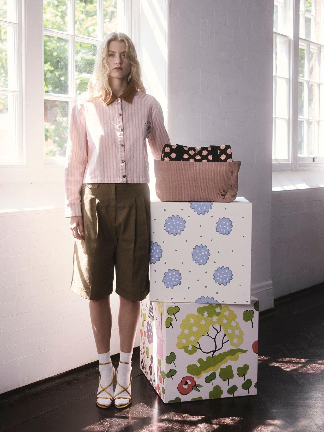  image of cath-kidston-posey-spot-boxy-cord-tote-bag-black