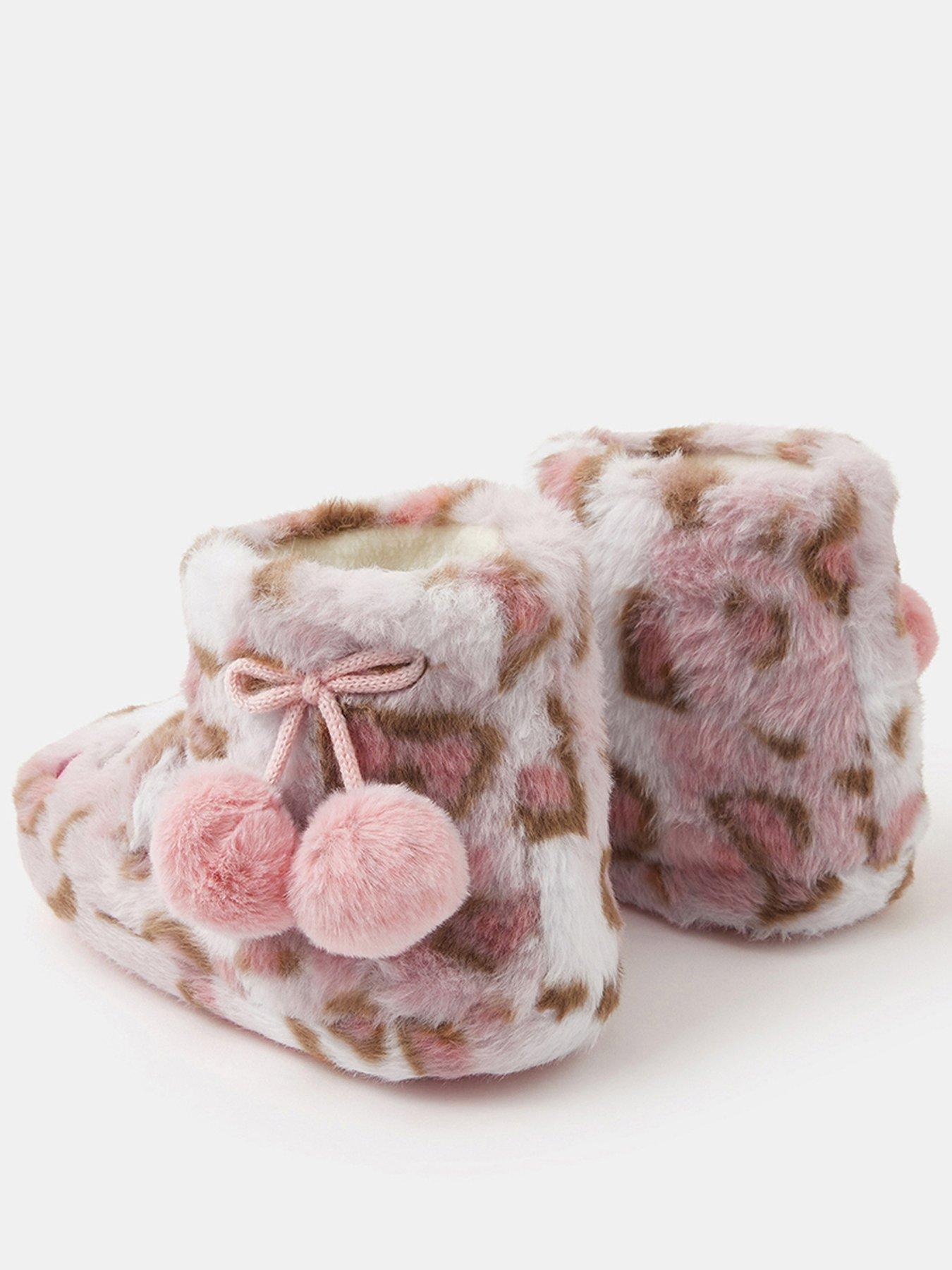 Image 2 of 3 of Accessorize Girls Leopard Cat Slipper Boots - Brown
