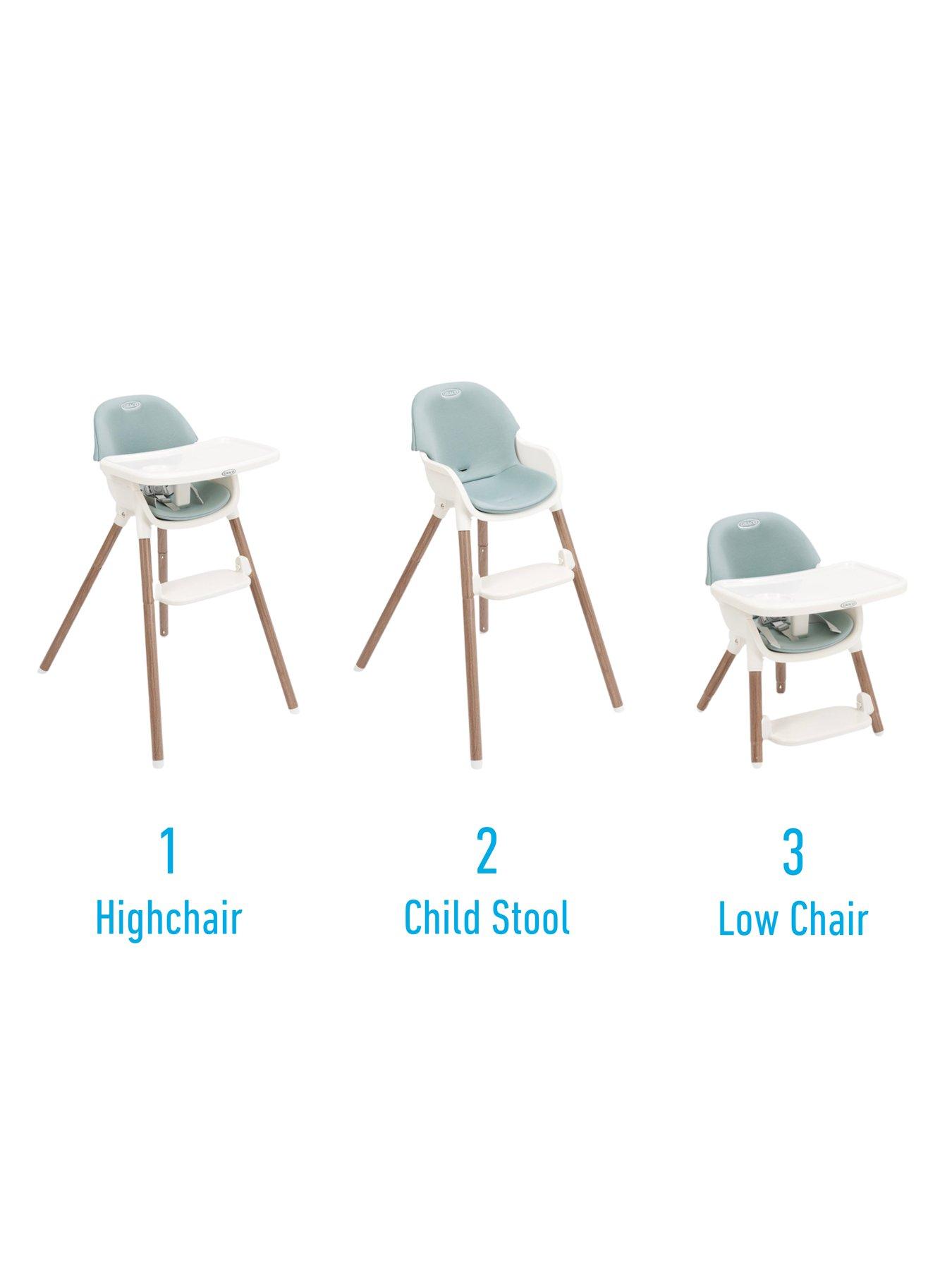 Image 3 of 8 of Graco Presti 3-in-1 Highchair - Duck Egg