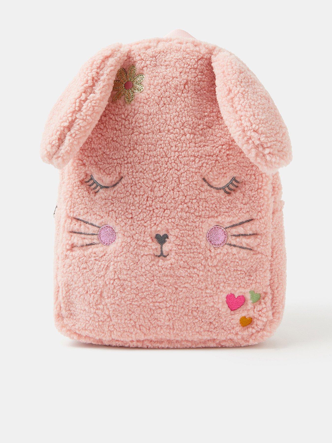 undefined Girls Fleece Bunny Backpack - Pink
