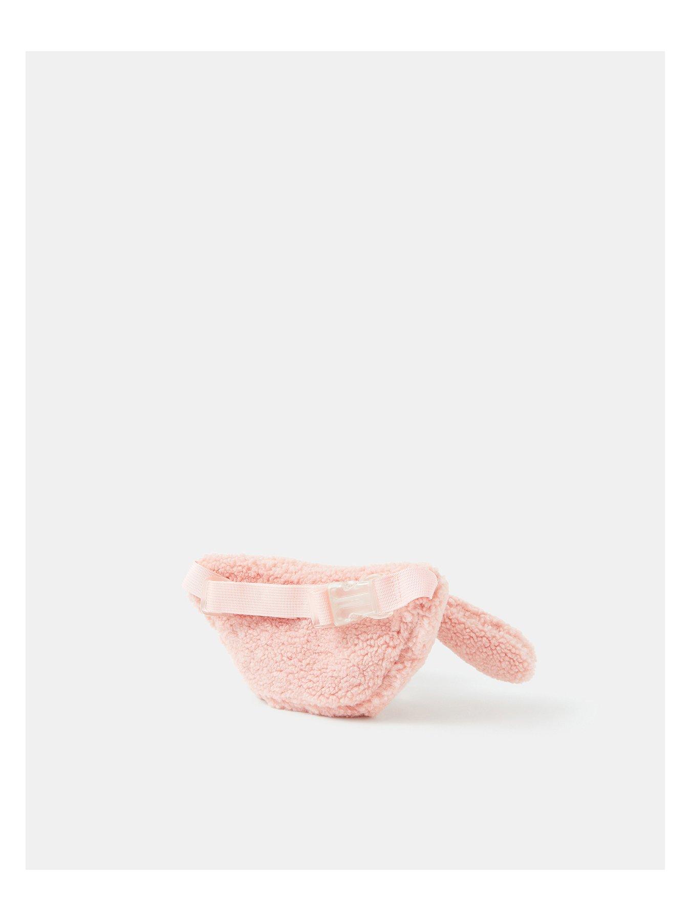 Image 2 of 4 of Accessorize Girls Bunny Fleece Belt Bag - Pink