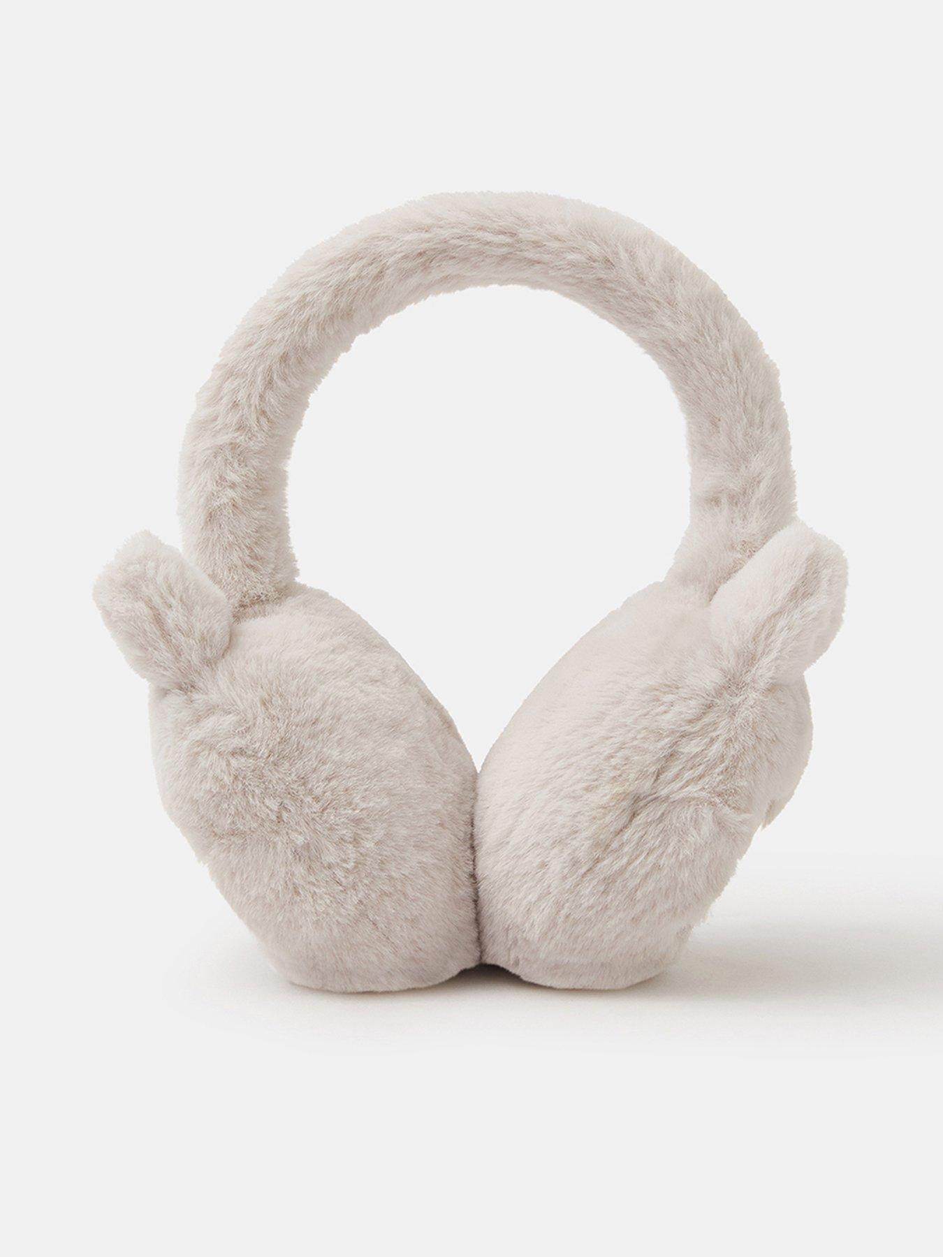 Image 1 of 3 of Accessorize Girls Fluffy Owl Earmuffs - Beige