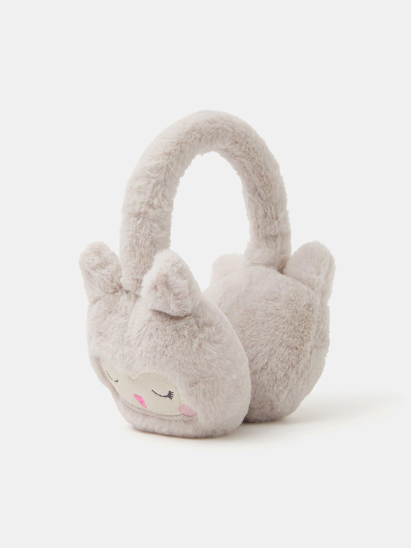 Image 2 of 3 of Accessorize Girls Fluffy Owl Earmuffs - Beige