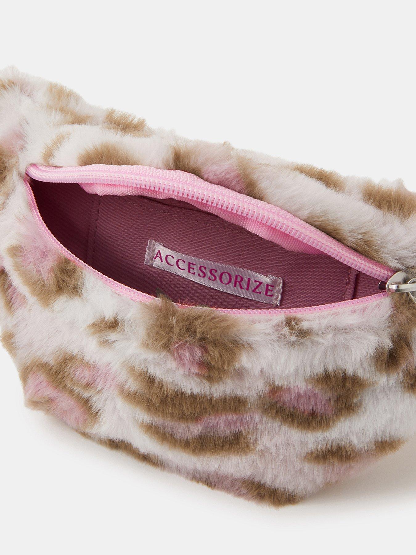  image of accessorize-girls-furry-leopard-belt-bag-multi