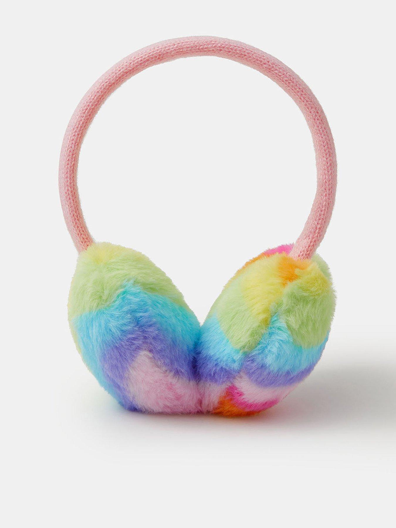 Accessorize Girls Heart Furry Earmuffs - Multi