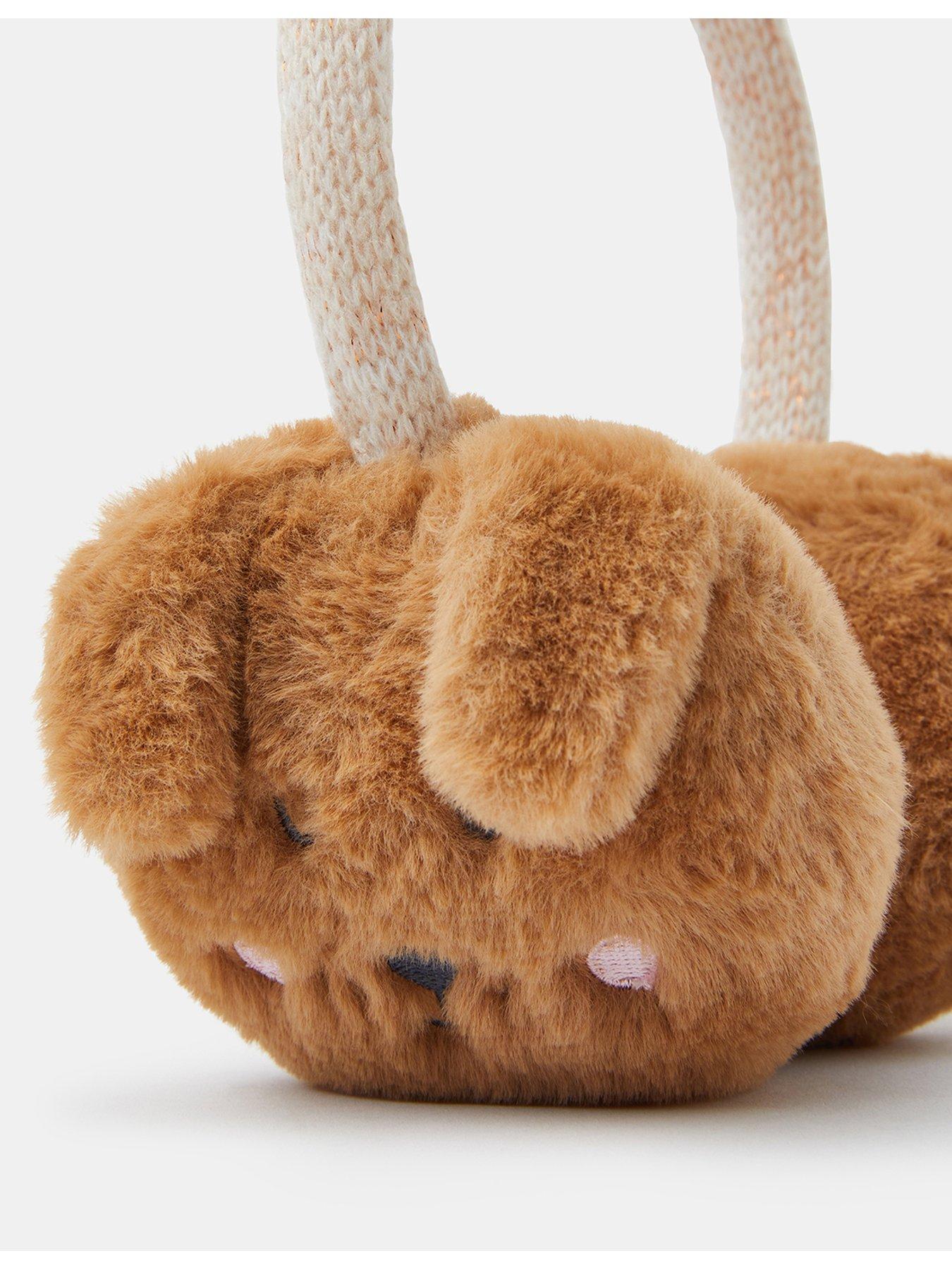 Image 2 of 2 of Accessorize Girls Sausage Dog Earmuffs - Brown