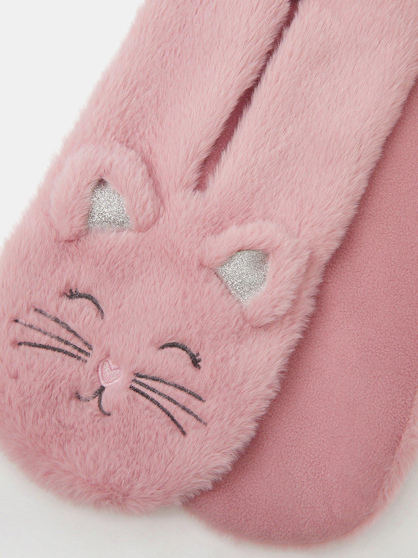 Image 3 of 3 of Accessorize Girls Fluffy Cat Scarf - Pink