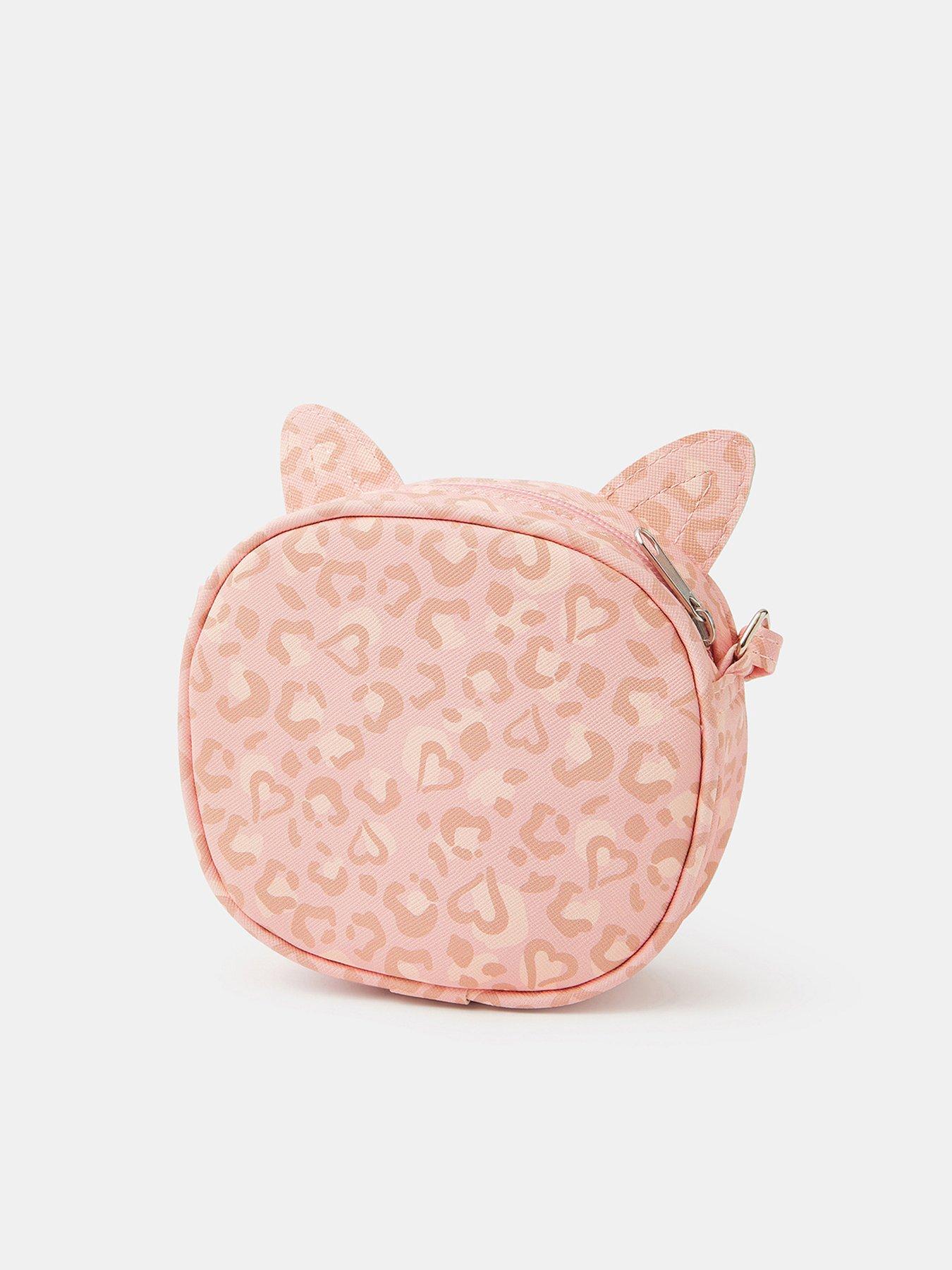 Image 3 of 4 of Accessorize Girls Sequin Cat Cross Body Bag - Pink