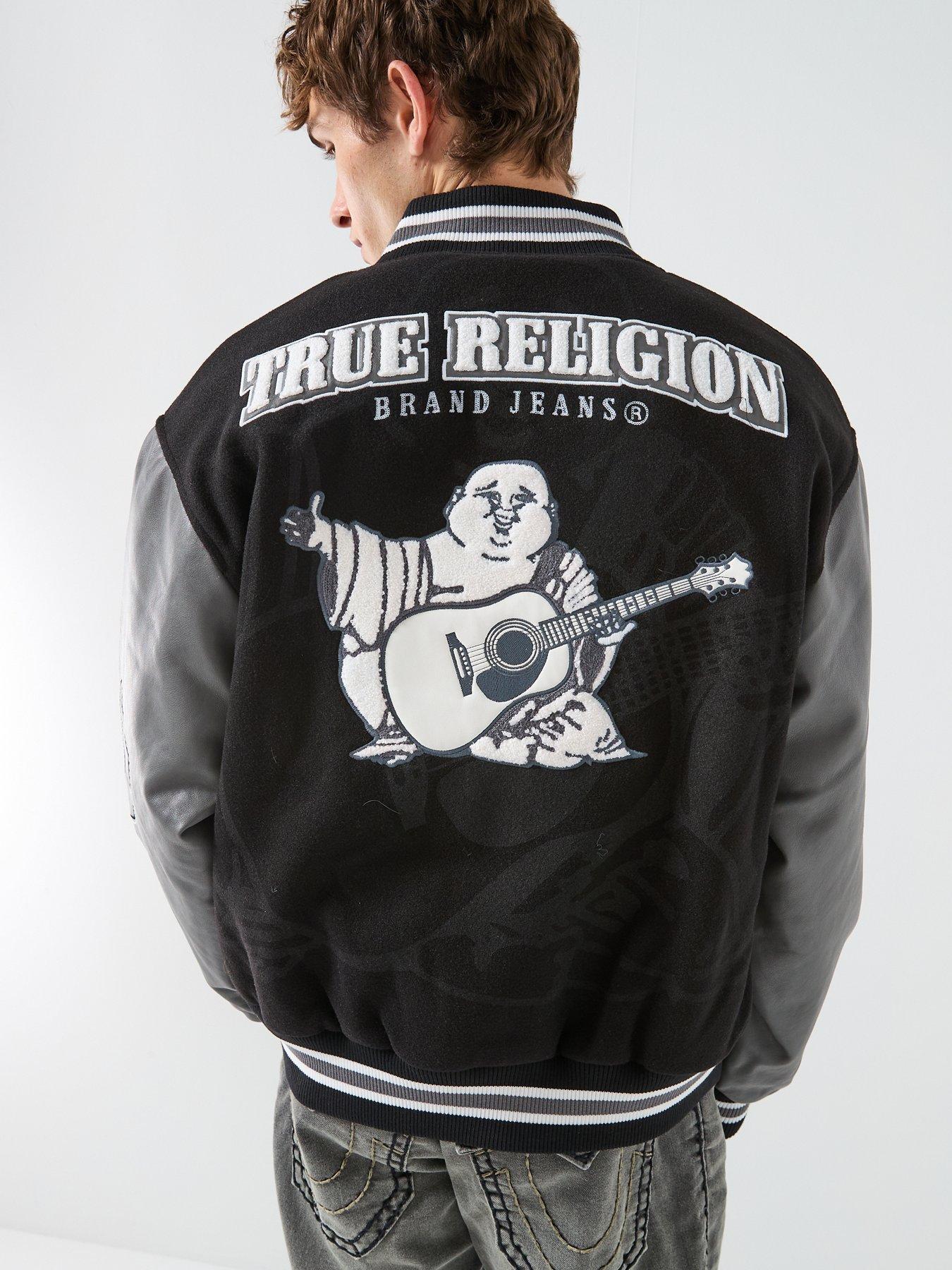  image of true-religion-buddha-varsity-jacket-black