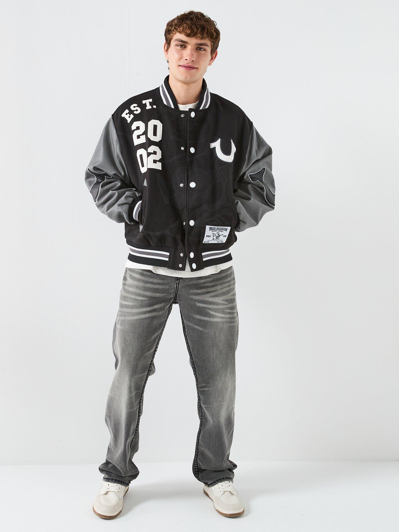  image of true-religion-buddha-varsity-jacket-black