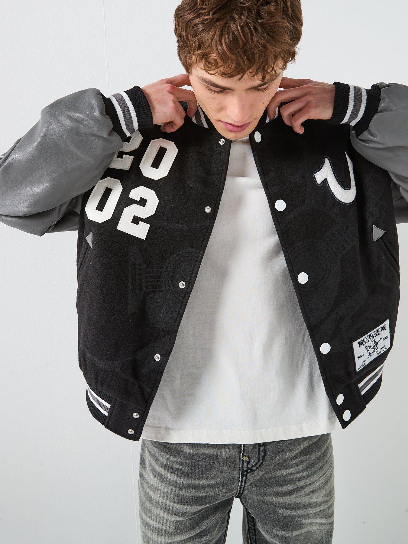  image of true-religion-buddha-varsity-jacket-black