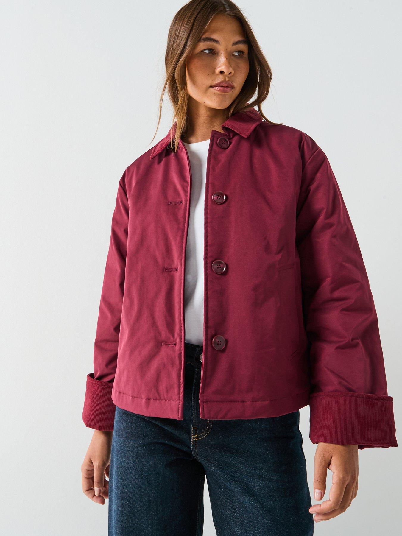 PIECES Pcjorma Short Corduroy Jacket - Red