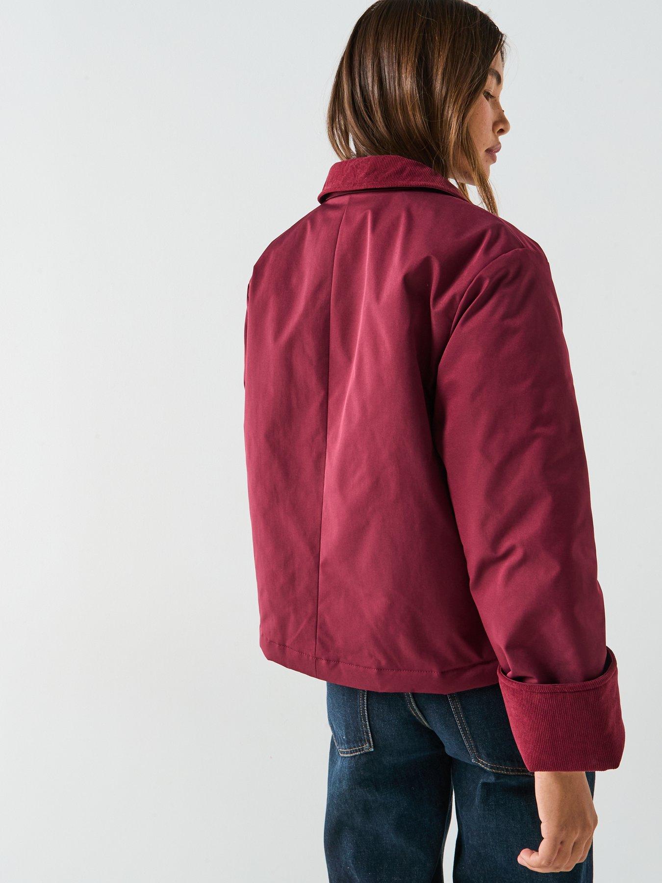 Image 2 of 6 of PIECES Pcjorma Short Corduroy Jacket - Red