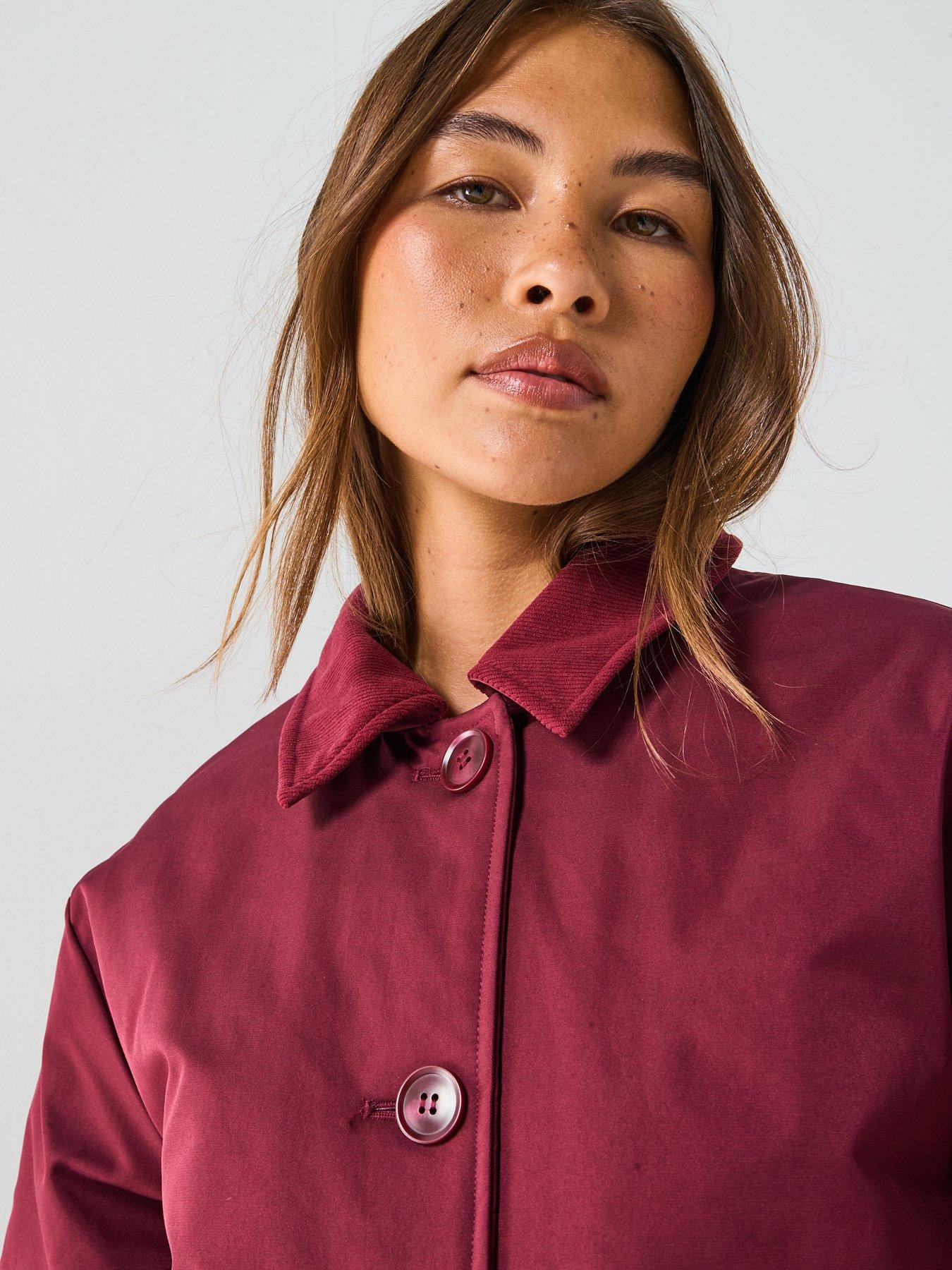 Image 4 of 6 of PIECES Pcjorma Short Corduroy Jacket - Red