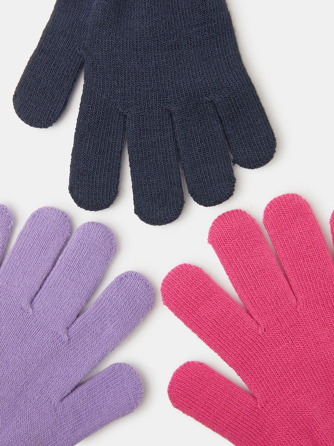 Image 2 of 2 of Accessorize Girls 3 Pack Gloves - Multi