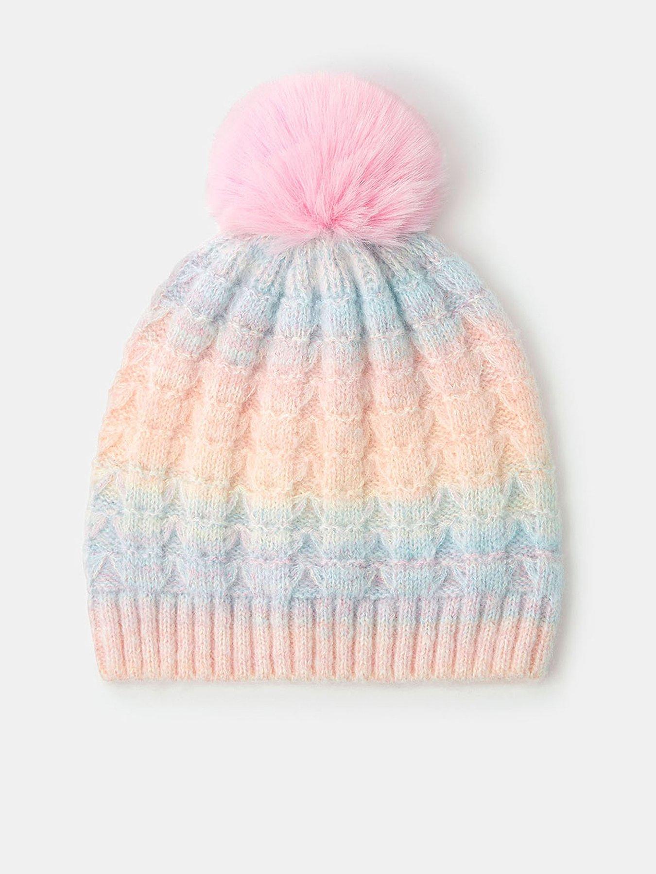  image of accessorize-girls-ombre-pom-hat-multi