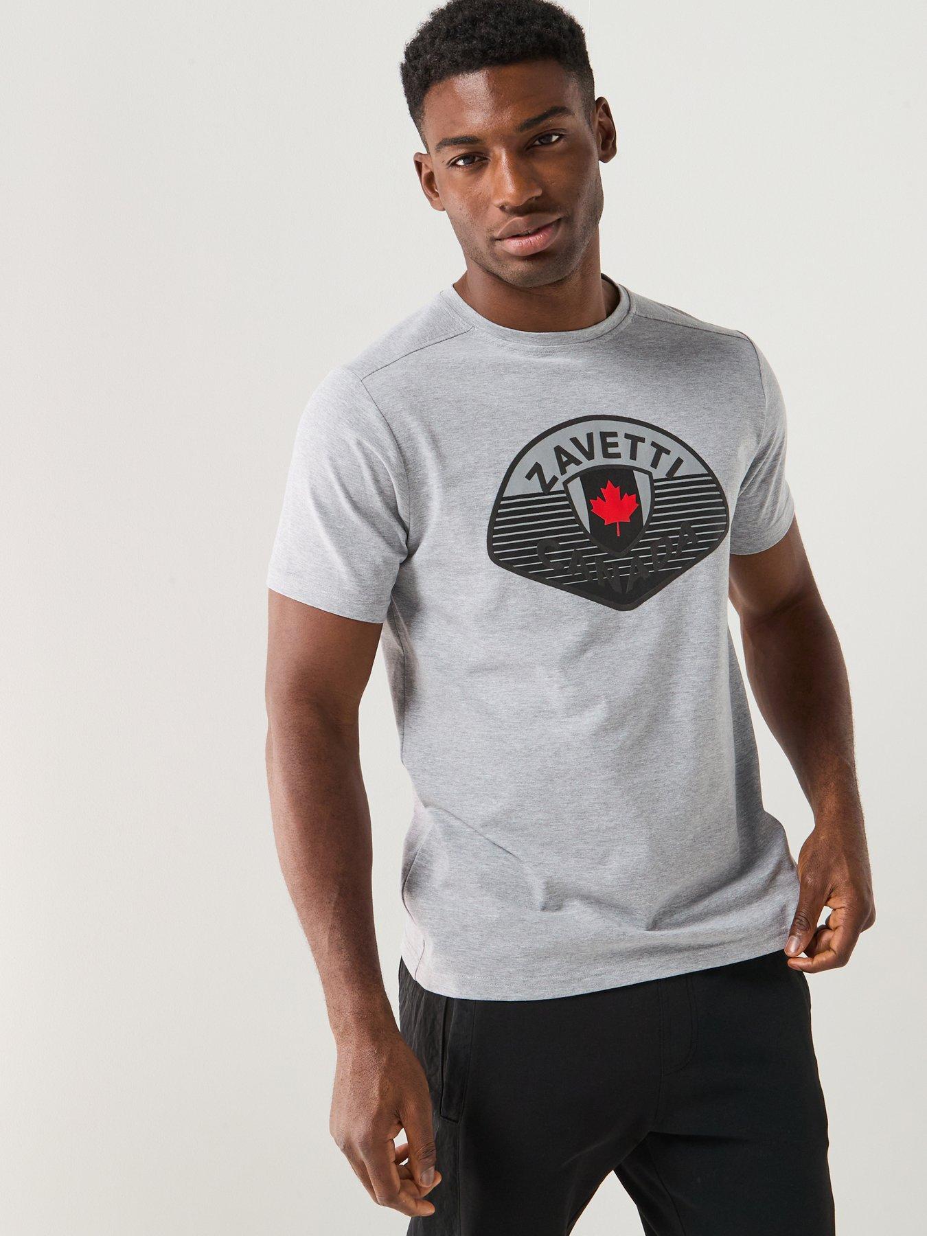 undefined Botticini Short Sleeve Classic Large Logo T-Shirt - Grey