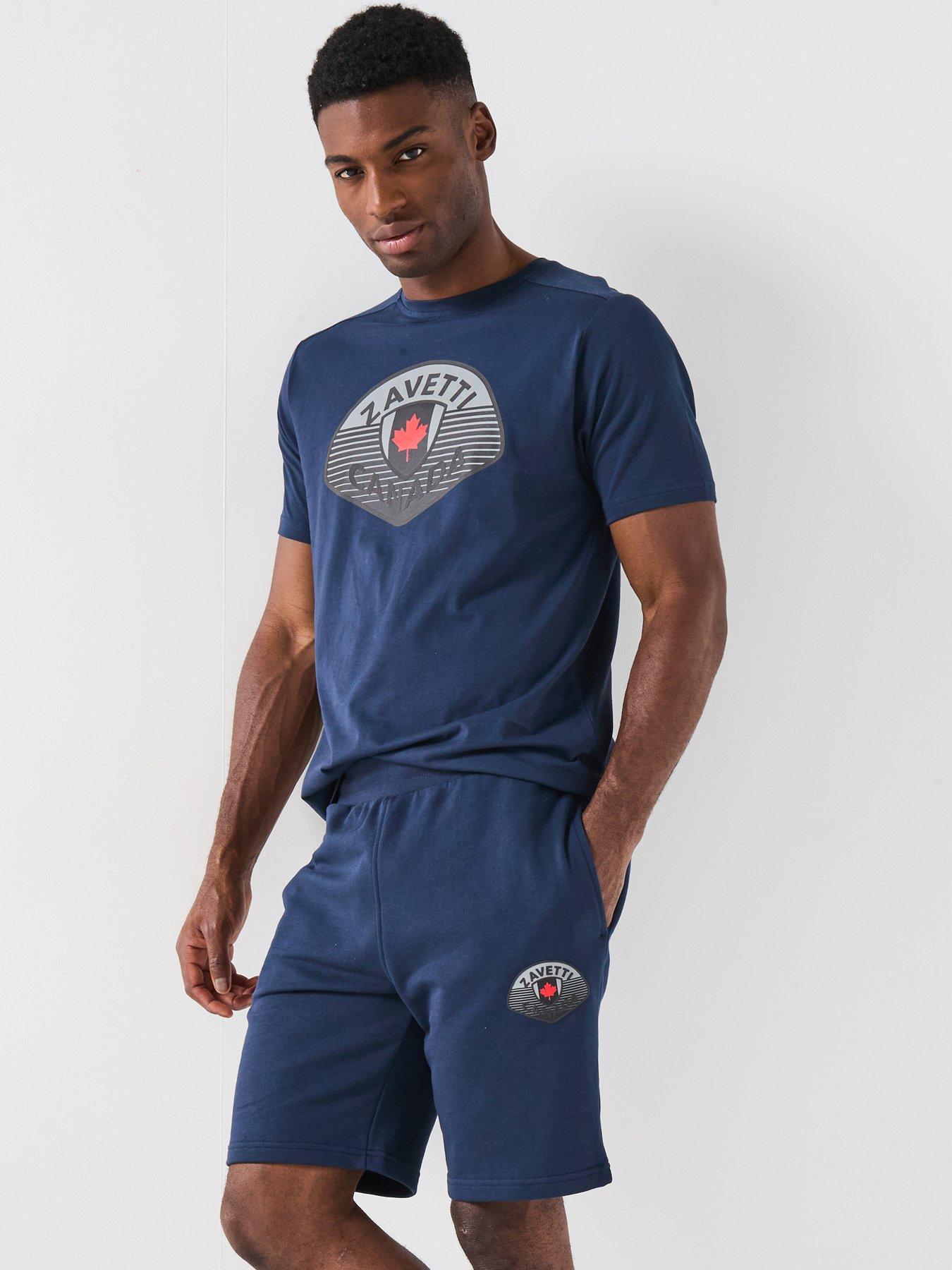 undefined Botticini Classic Large Logo T-Shirt And Loopback Short Set - Navy