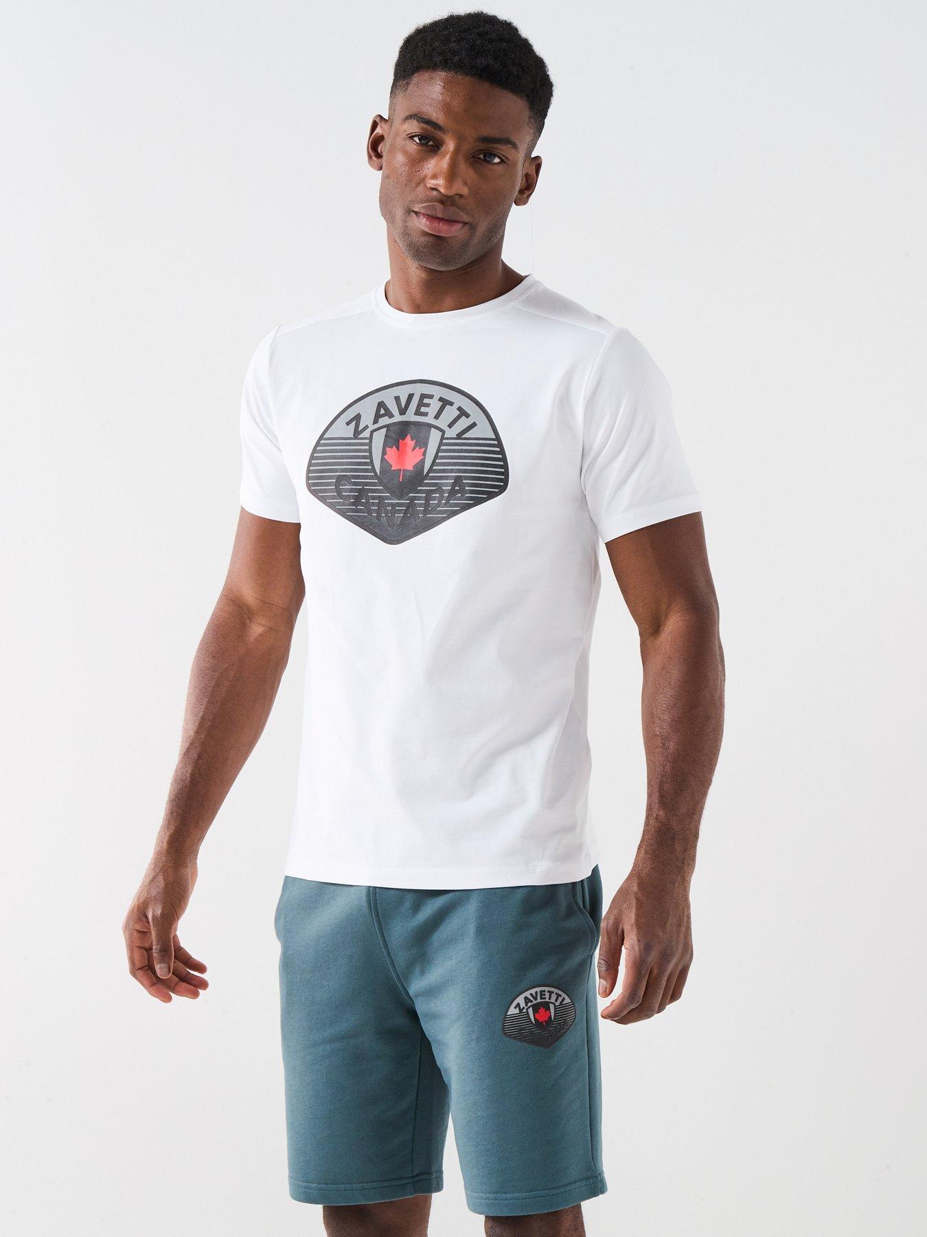 Zavetti Canada Botticini Classic Large Logo T-Shirt And Loopback Short Set - White