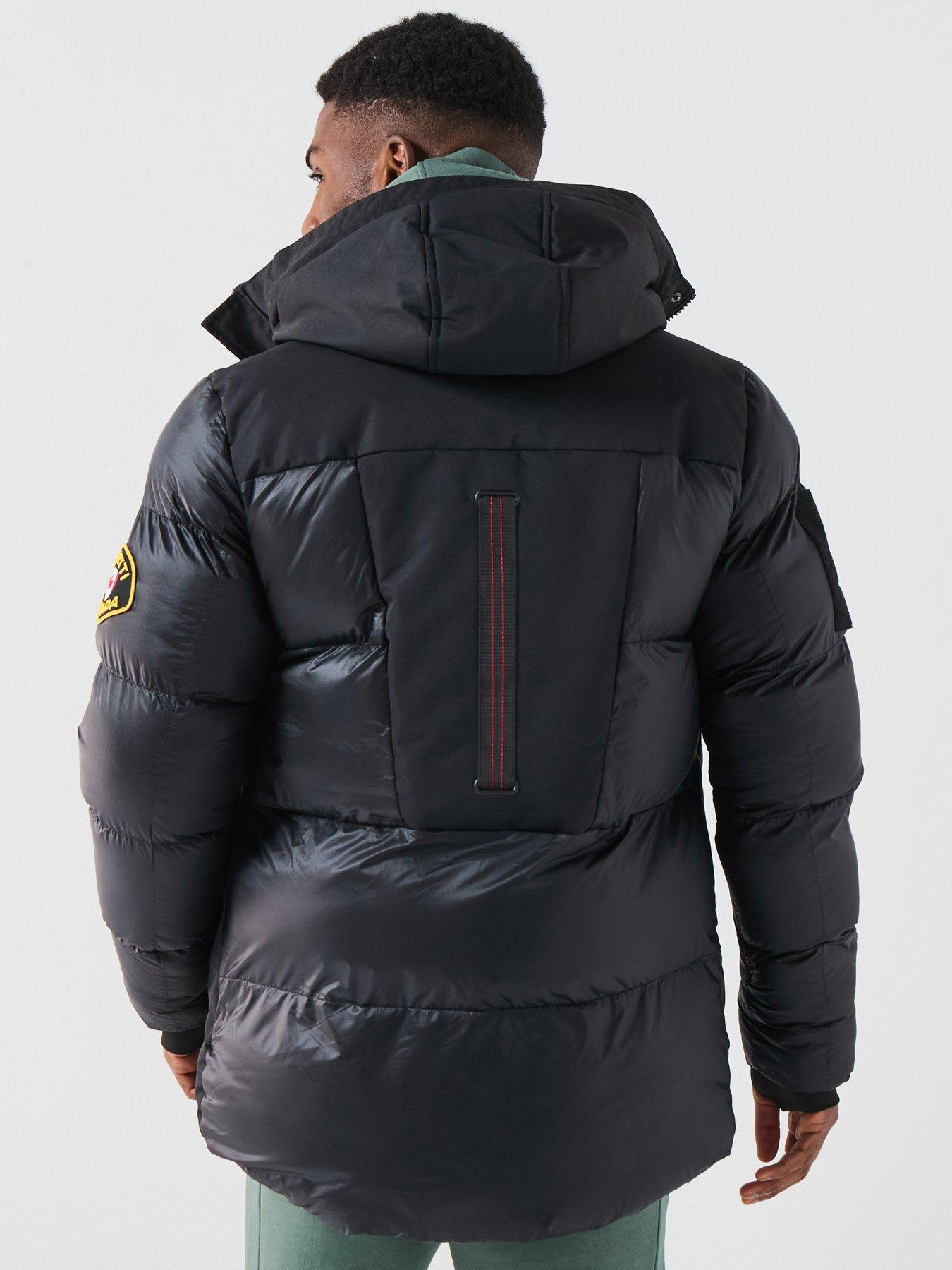 Image 2 of 6 of Zavetti Canada Zavetti Canada Mantio Duo Shine Padded Parka Coat - Black