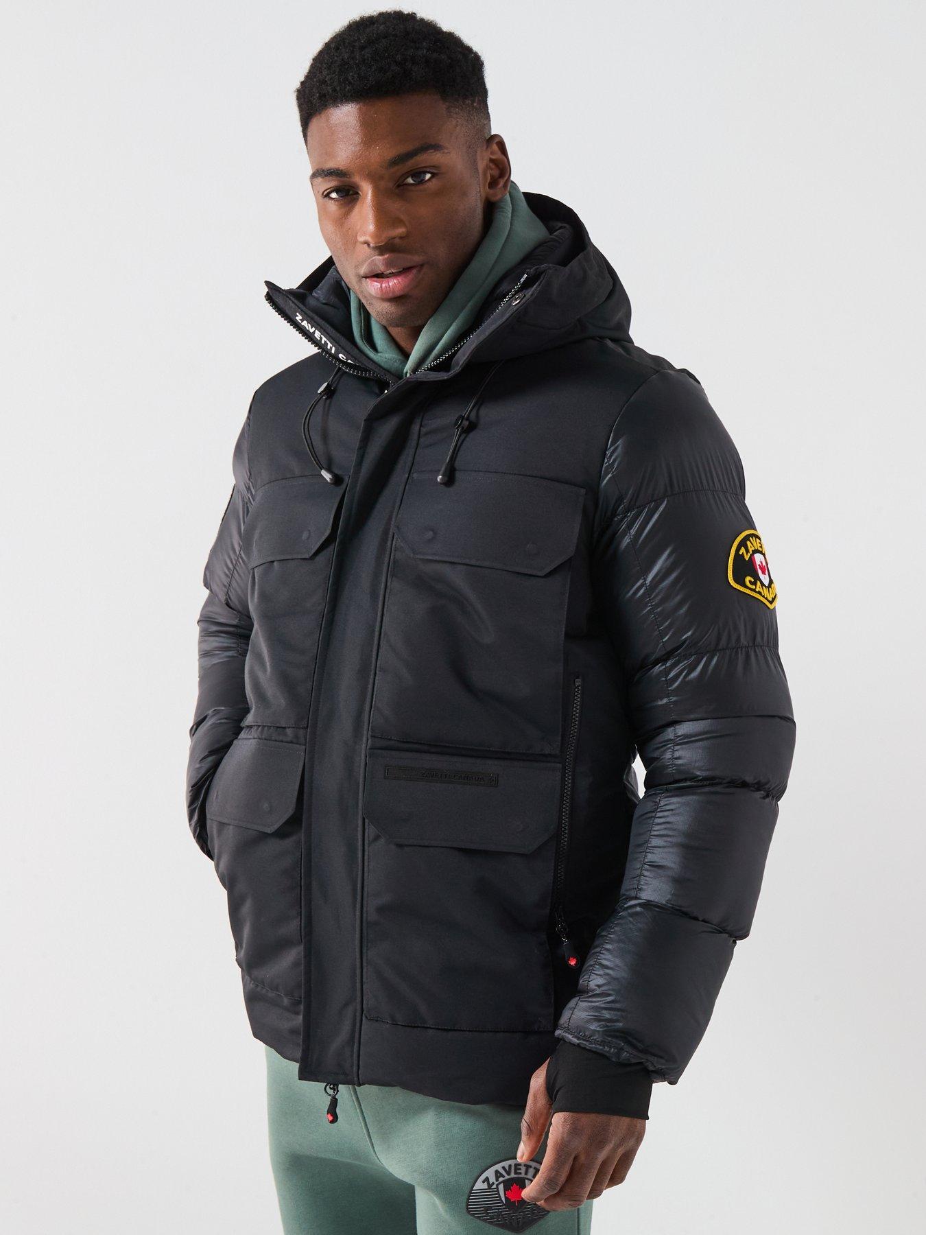 Image 5 of 6 of Zavetti Canada Zavetti Canada Mantio Duo Shine Padded Parka Coat - Black