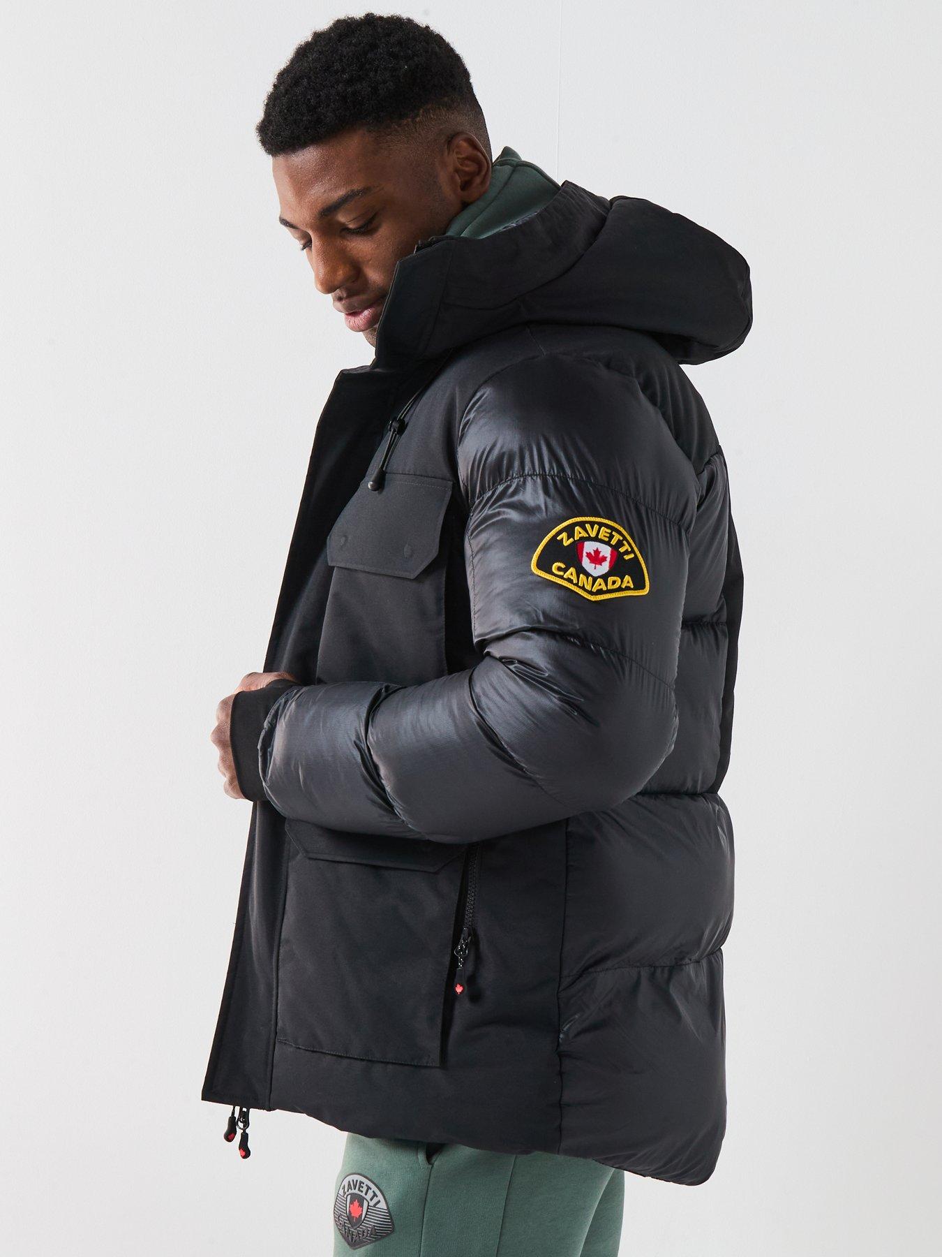 Image 6 of 6 of Zavetti Canada Zavetti Canada Mantio Duo Shine Padded Parka Coat - Black
