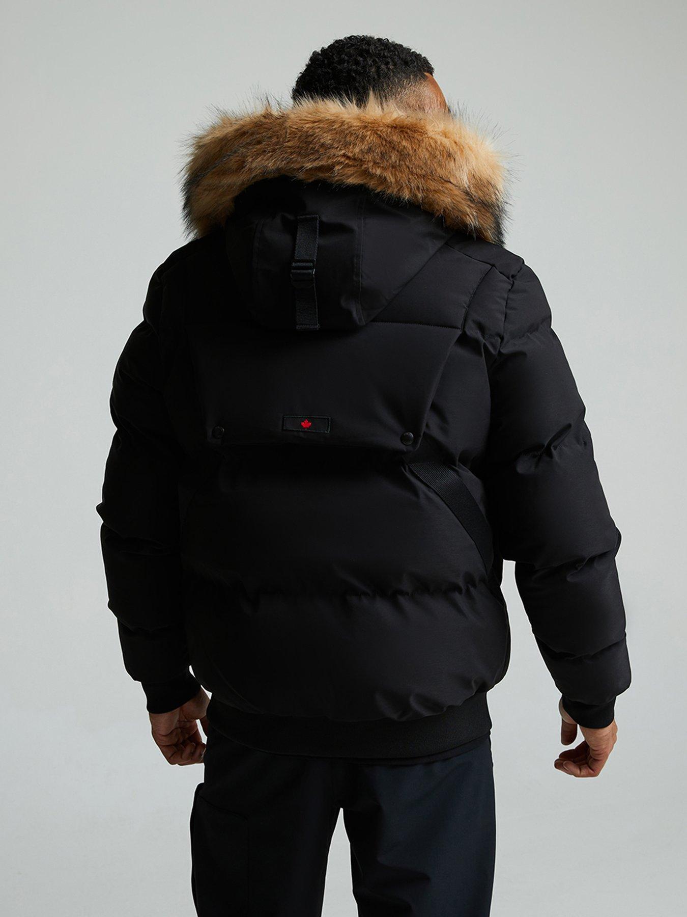  image of zavetti-canada-navax-reflective-zip-bomber-jacket-black