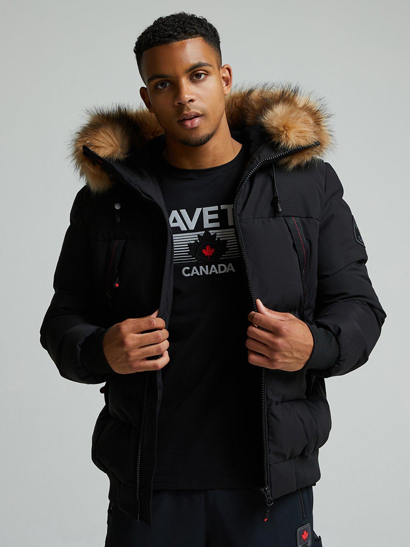 Zavetti Canada Navax Reflective Zip Bomber Jacket - Black