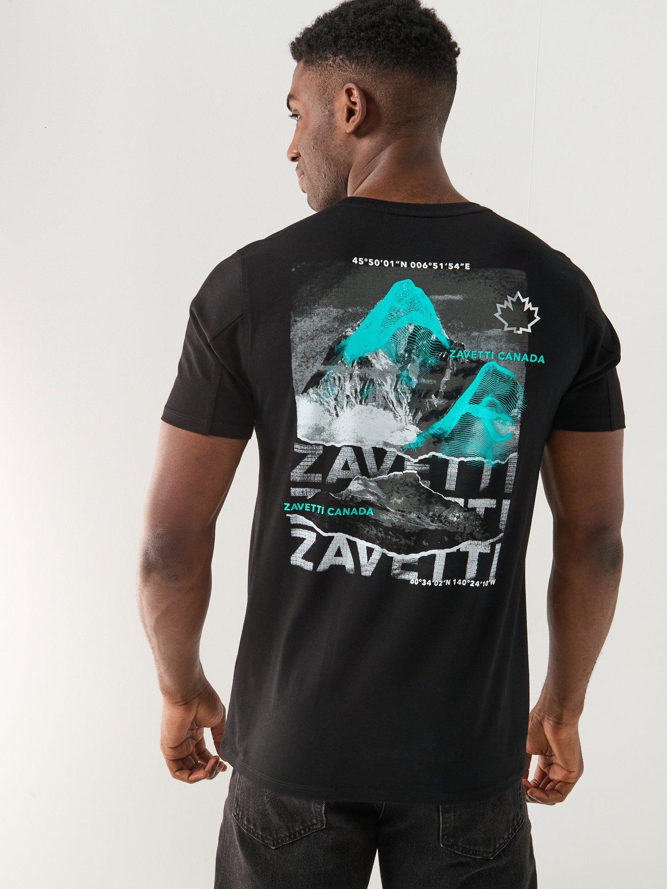 Image 2 of 5 of Zavetti Canada Nichellio Graphic Backprint Short Sleeve T-Shirt - Black