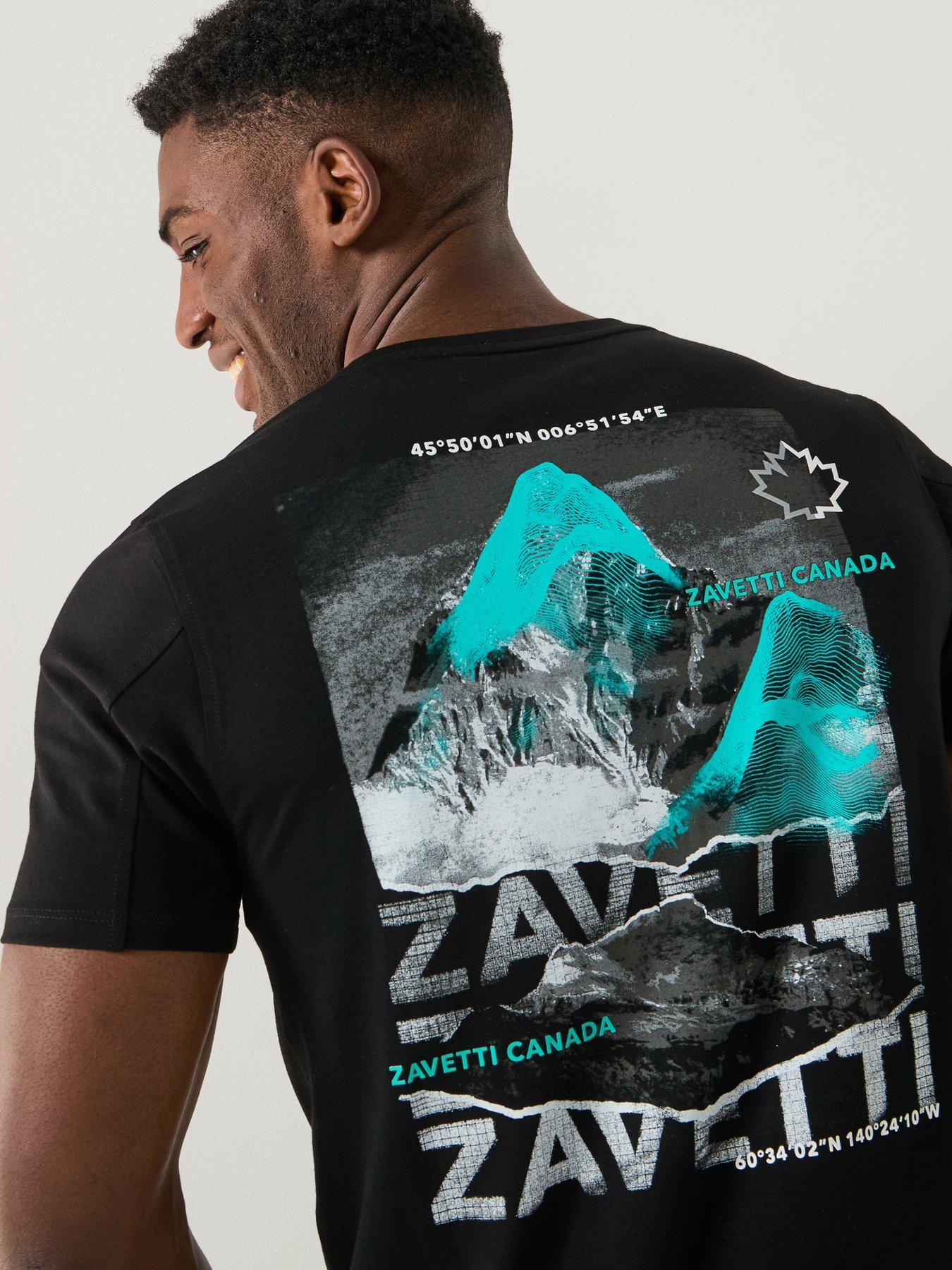 Image 4 of 5 of Zavetti Canada Nichellio Graphic Backprint Short Sleeve T-Shirt - Black