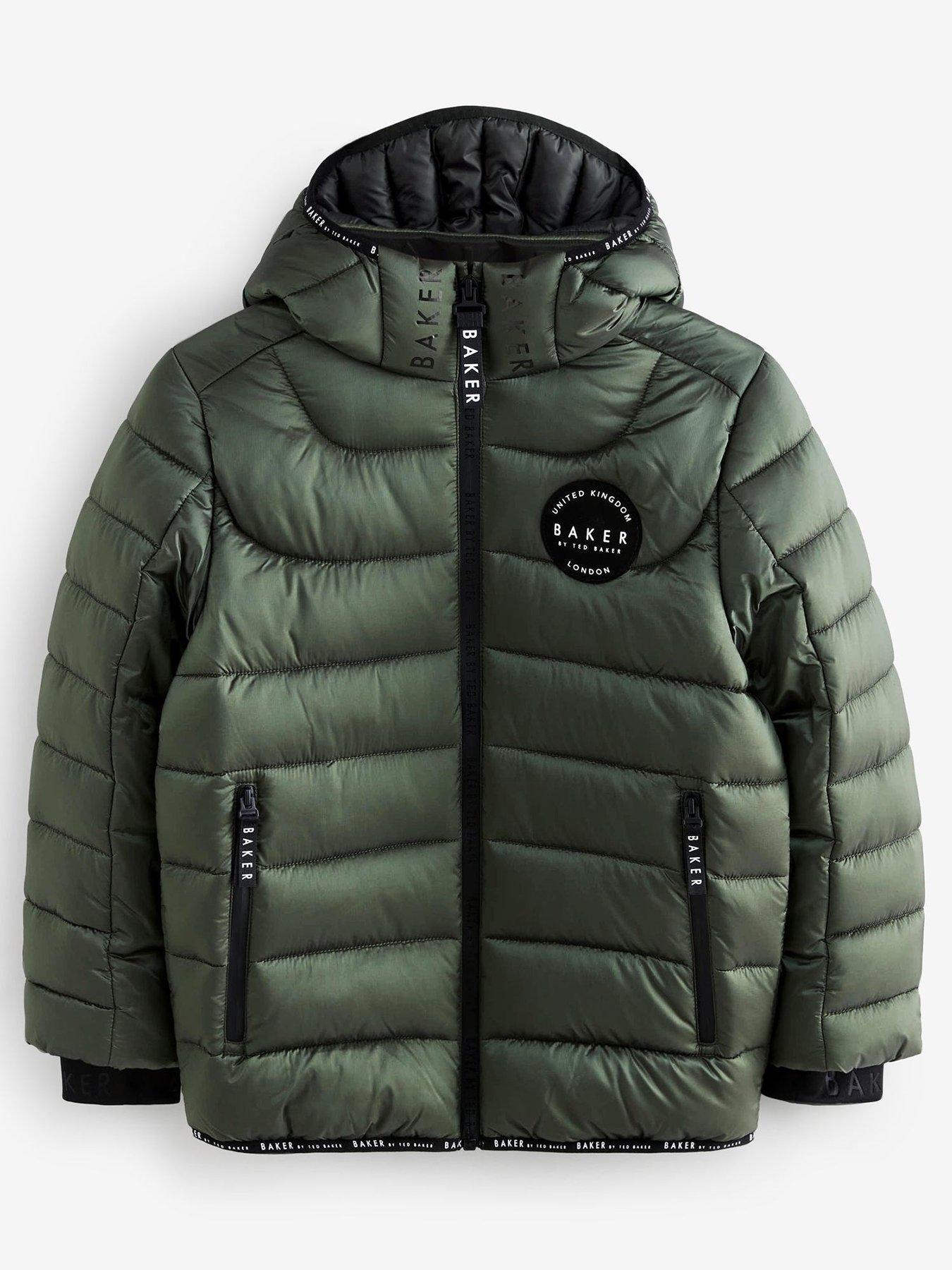 undefined Boys Midweight Coat - Khaki Green