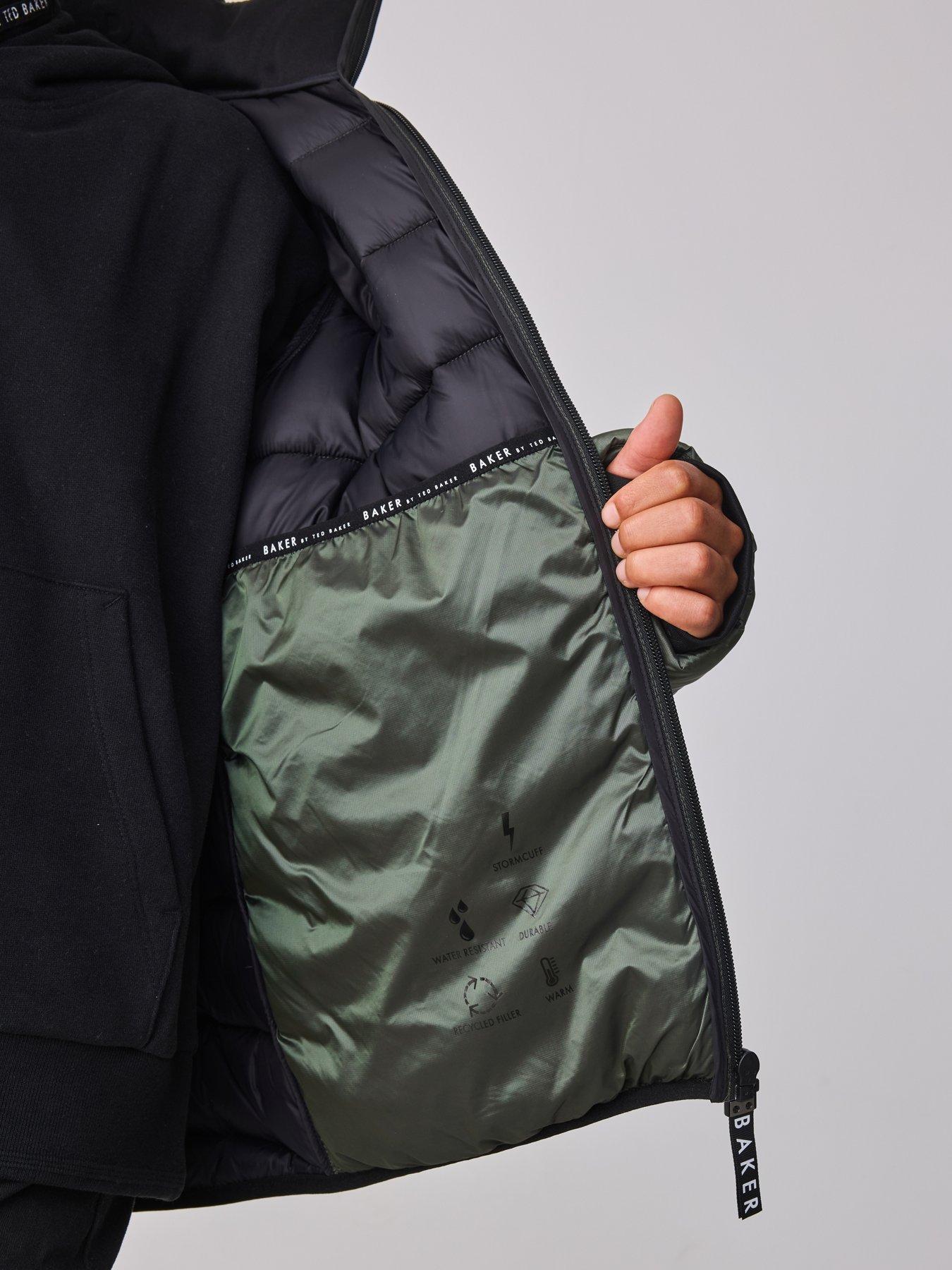 Image 7 of 7 of Ted Baker Boys Midweight Coat - Khaki Green