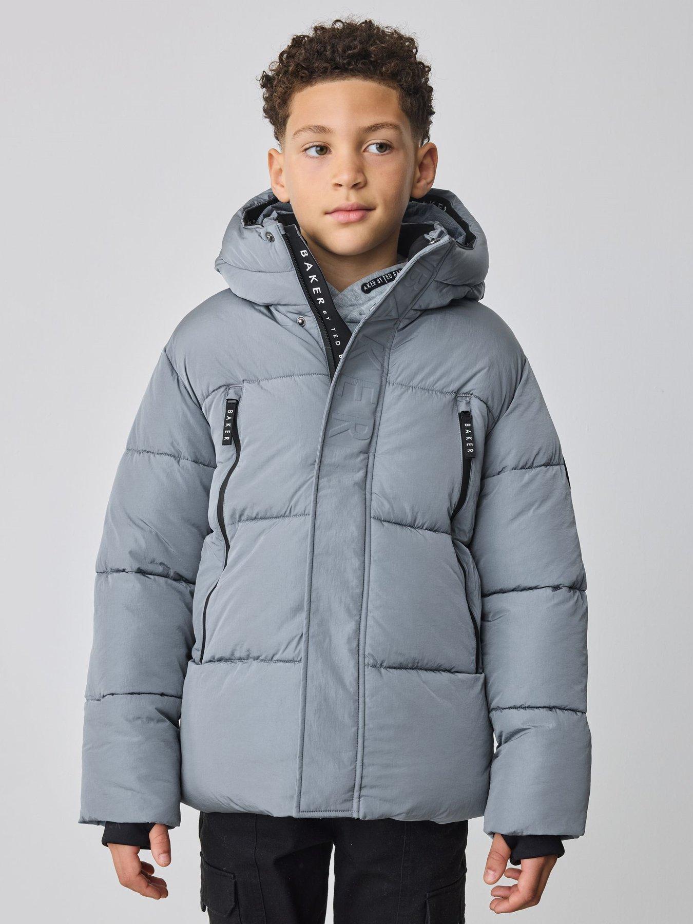  image of ted-baker-boys-zip-up-padded-coat-blue