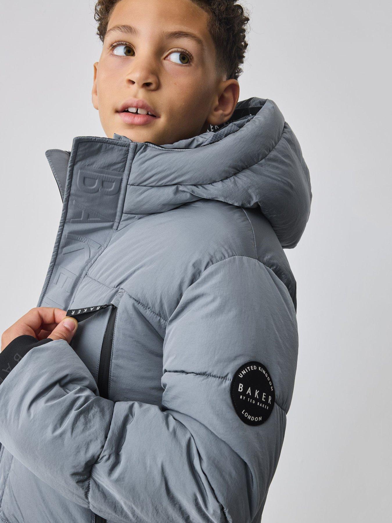  image of ted-baker-boys-zip-up-padded-coat-blue