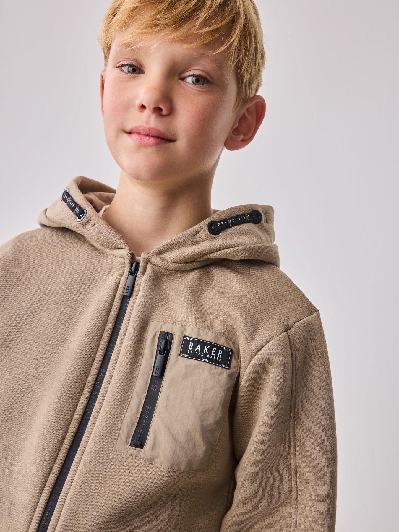  image of ted-baker-boys-hoodie-set-beige