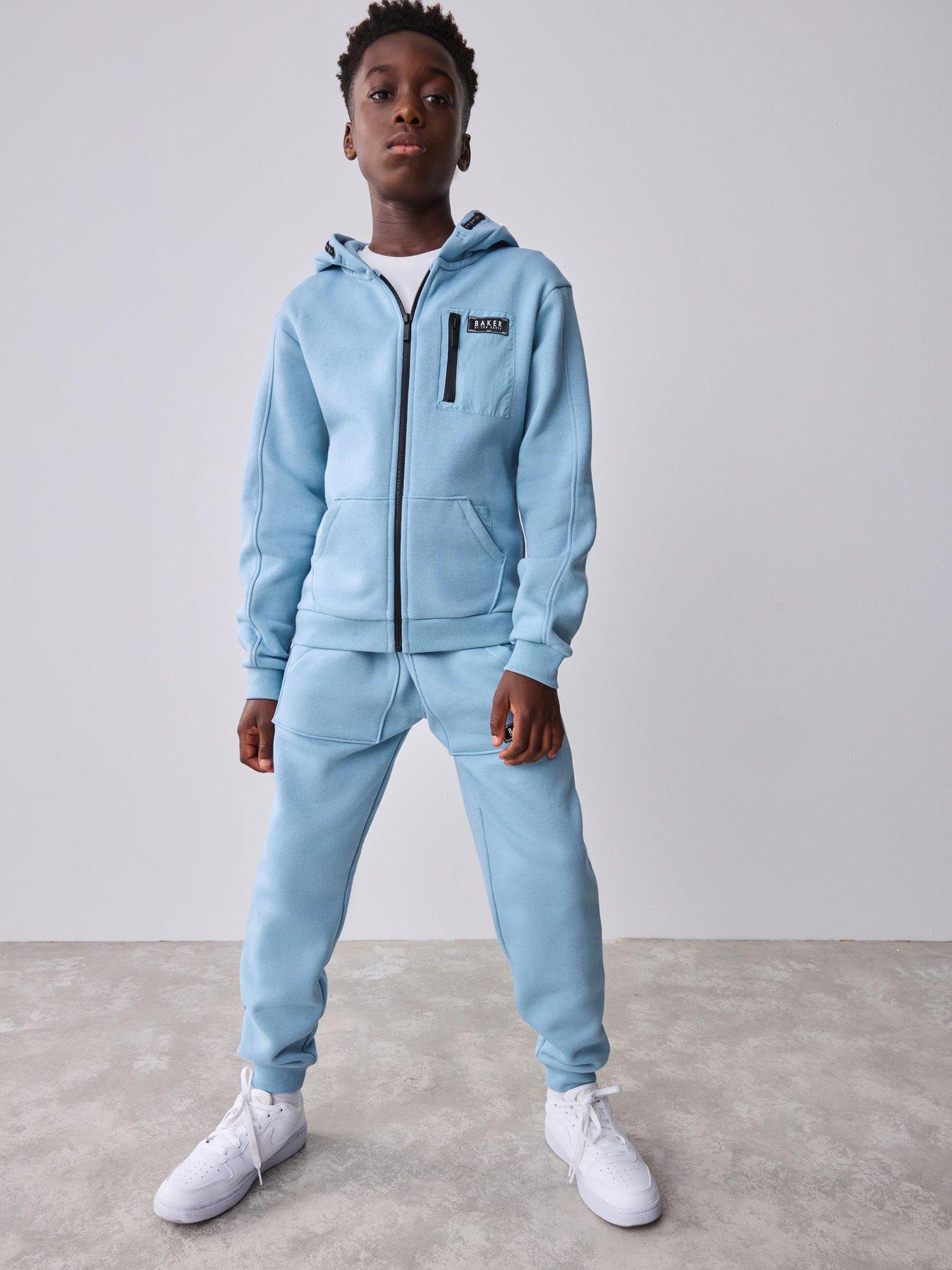  image of ted-baker-boys-hoodie-set-blue