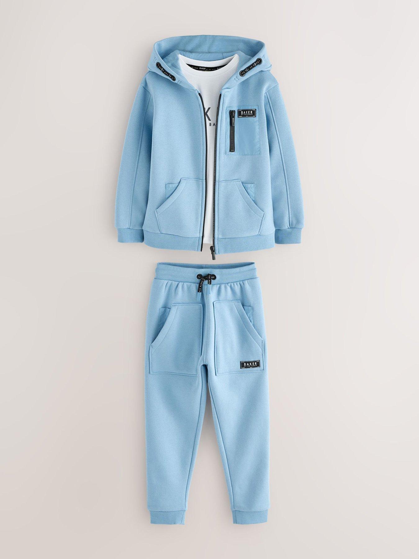 image of ted-baker-boys-hoodie-set-blue