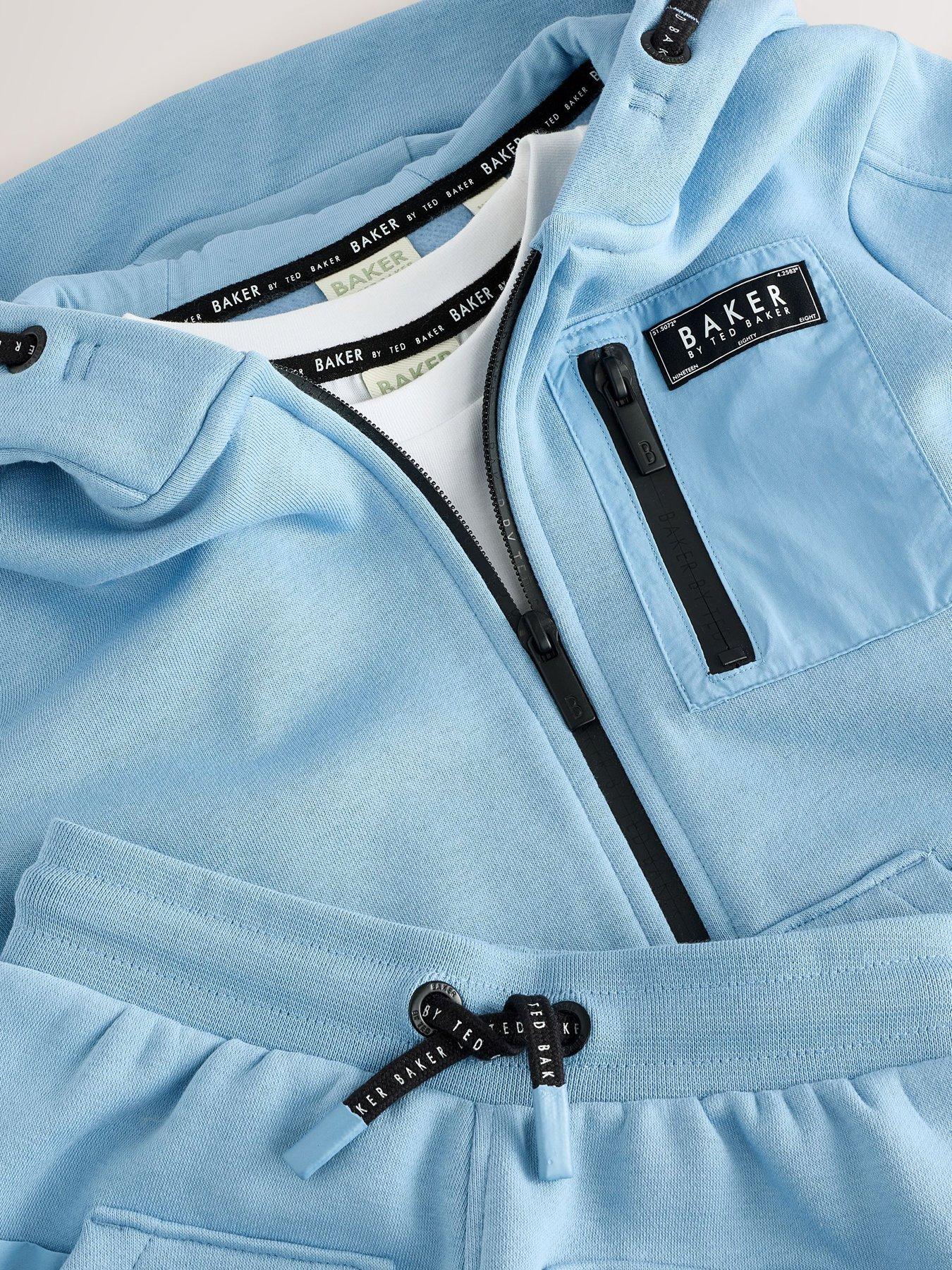  image of ted-baker-boys-hoodie-set-blue