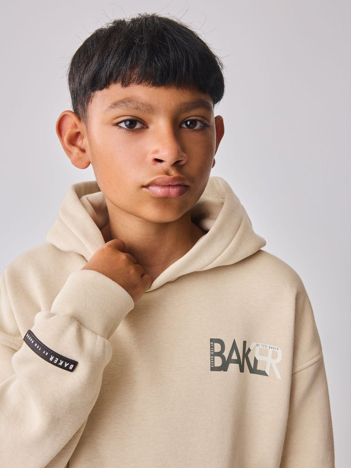  image of ted-baker-boys-hoodie-beige