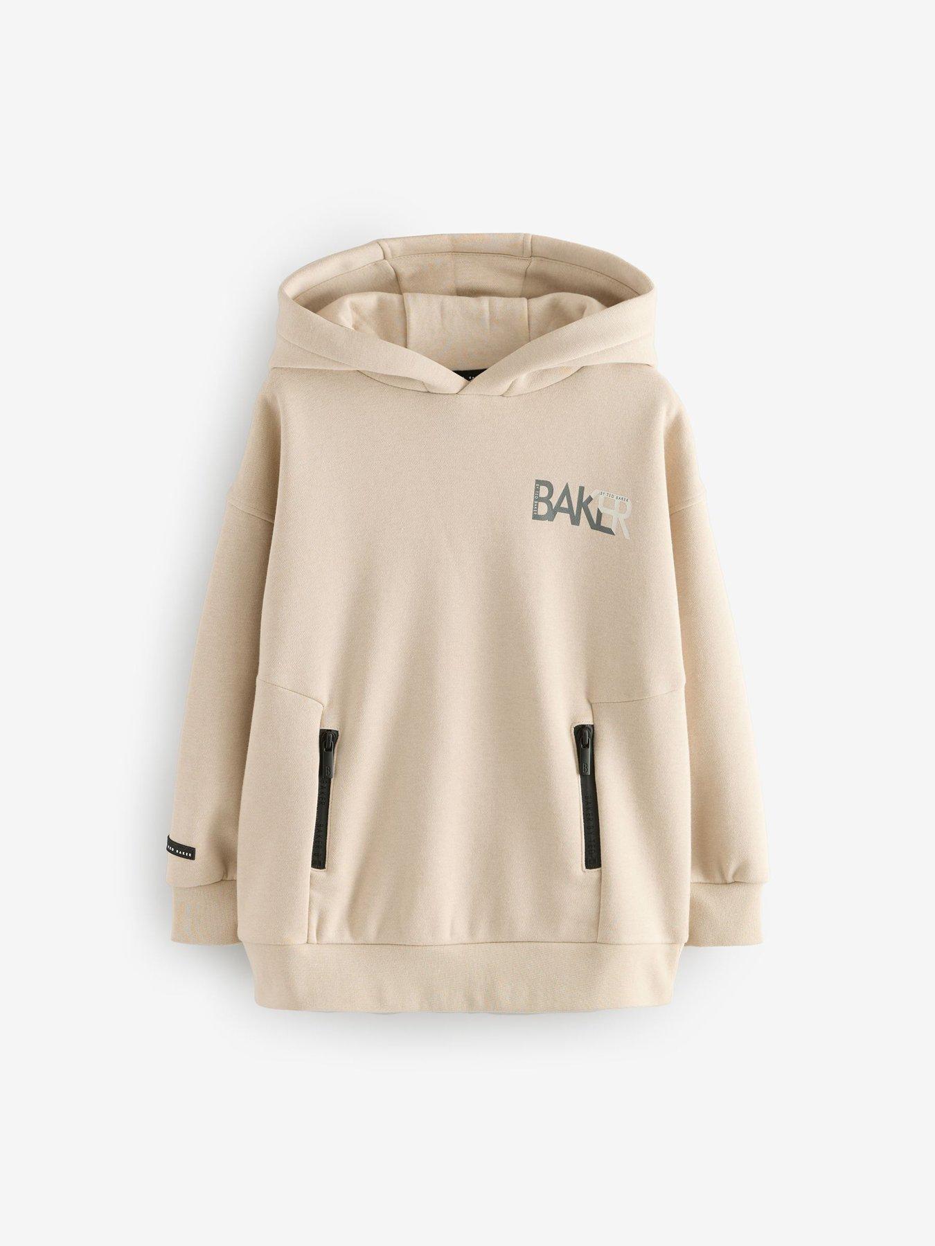  image of ted-baker-boys-hoodie-beige