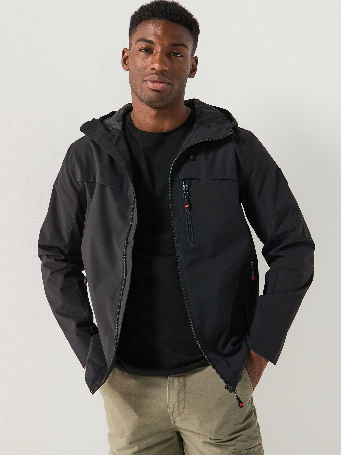 Zavetti Canada Sevillio Hooded Windbreaker Jacket - Black