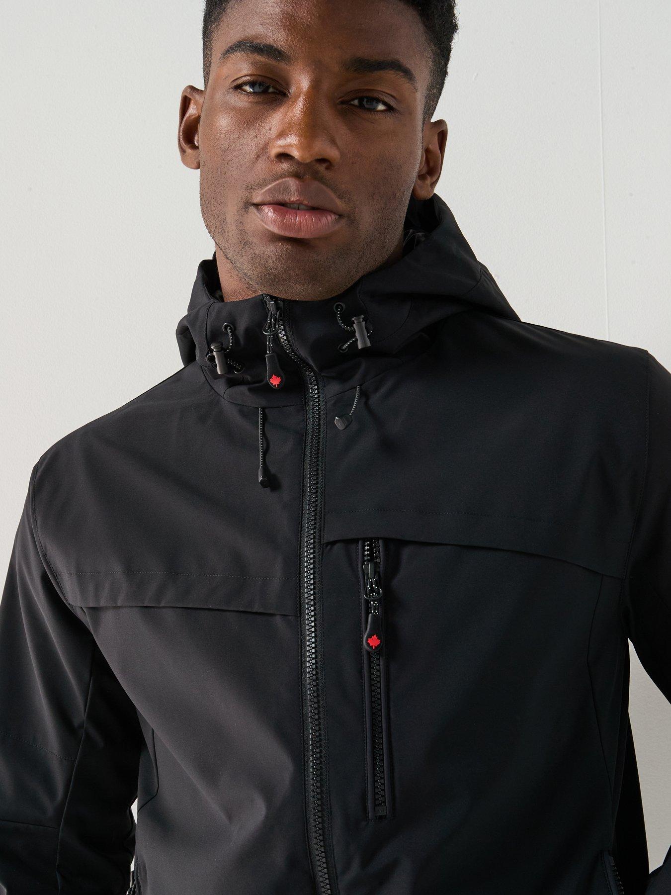 Zavetti Canada Sevillio Hooded Windbreaker Jacket Black